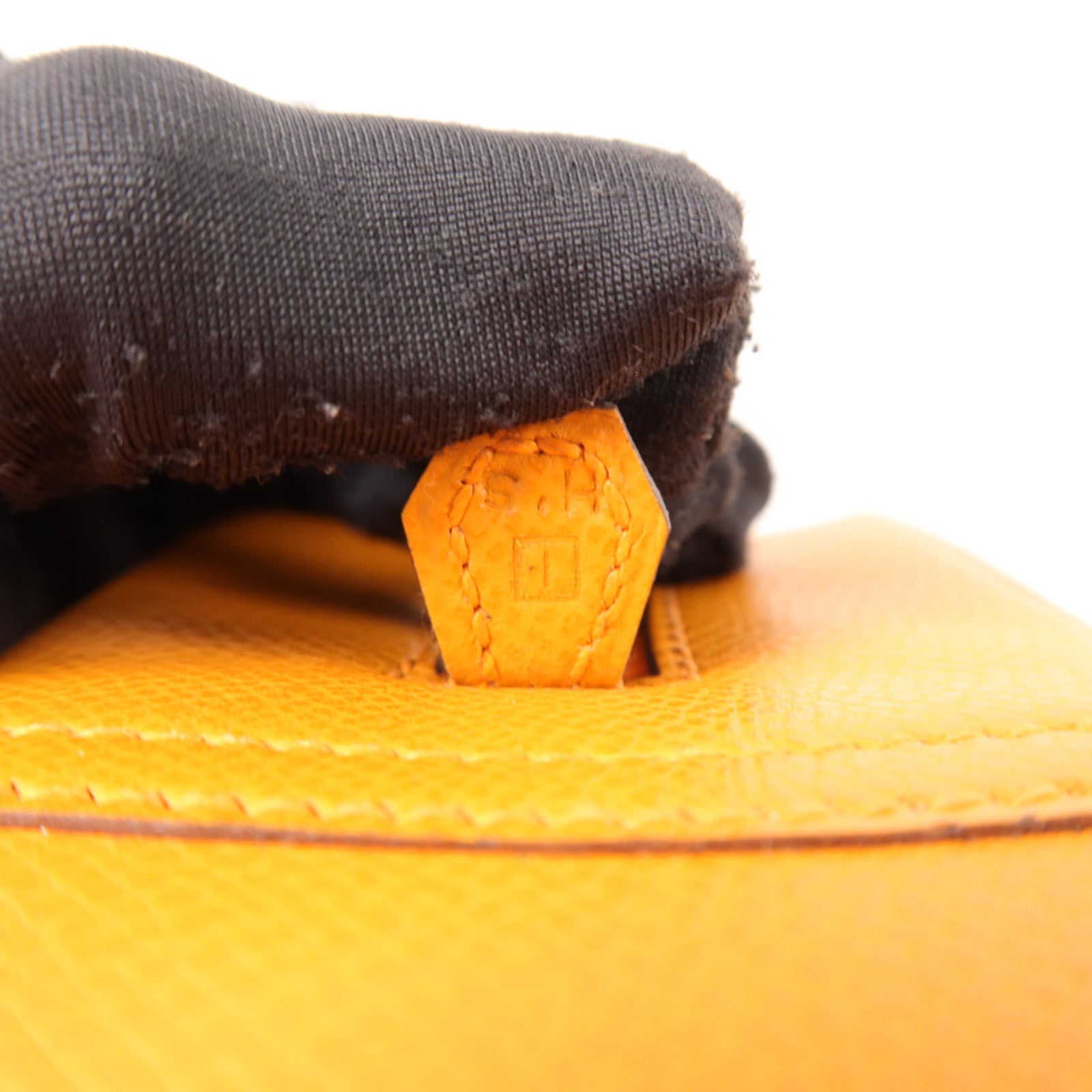 HERMES Epsom皮革Mini Plume手挽袋Orange