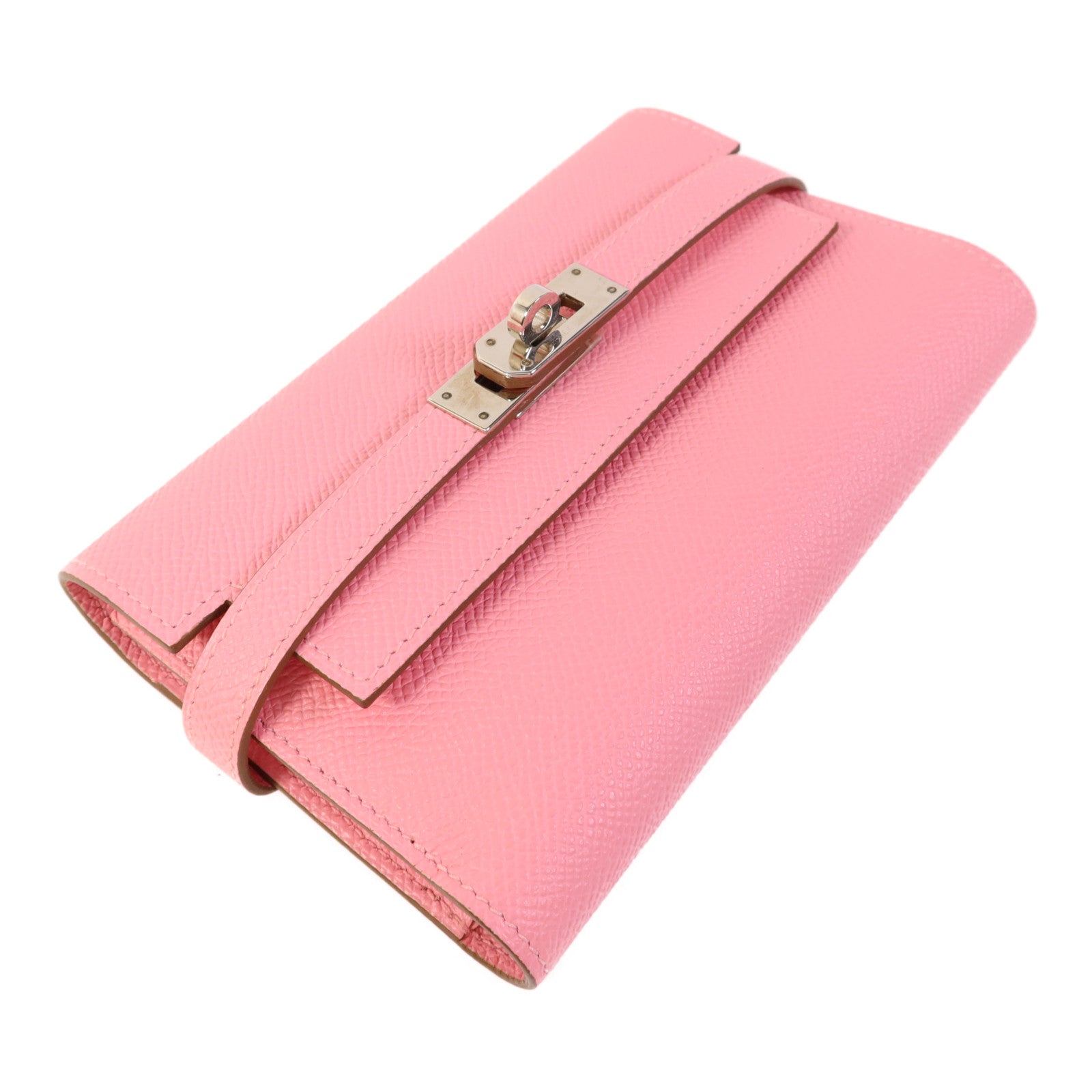 HERMES Epsom皮革Kelly Wallet銀扣錢包