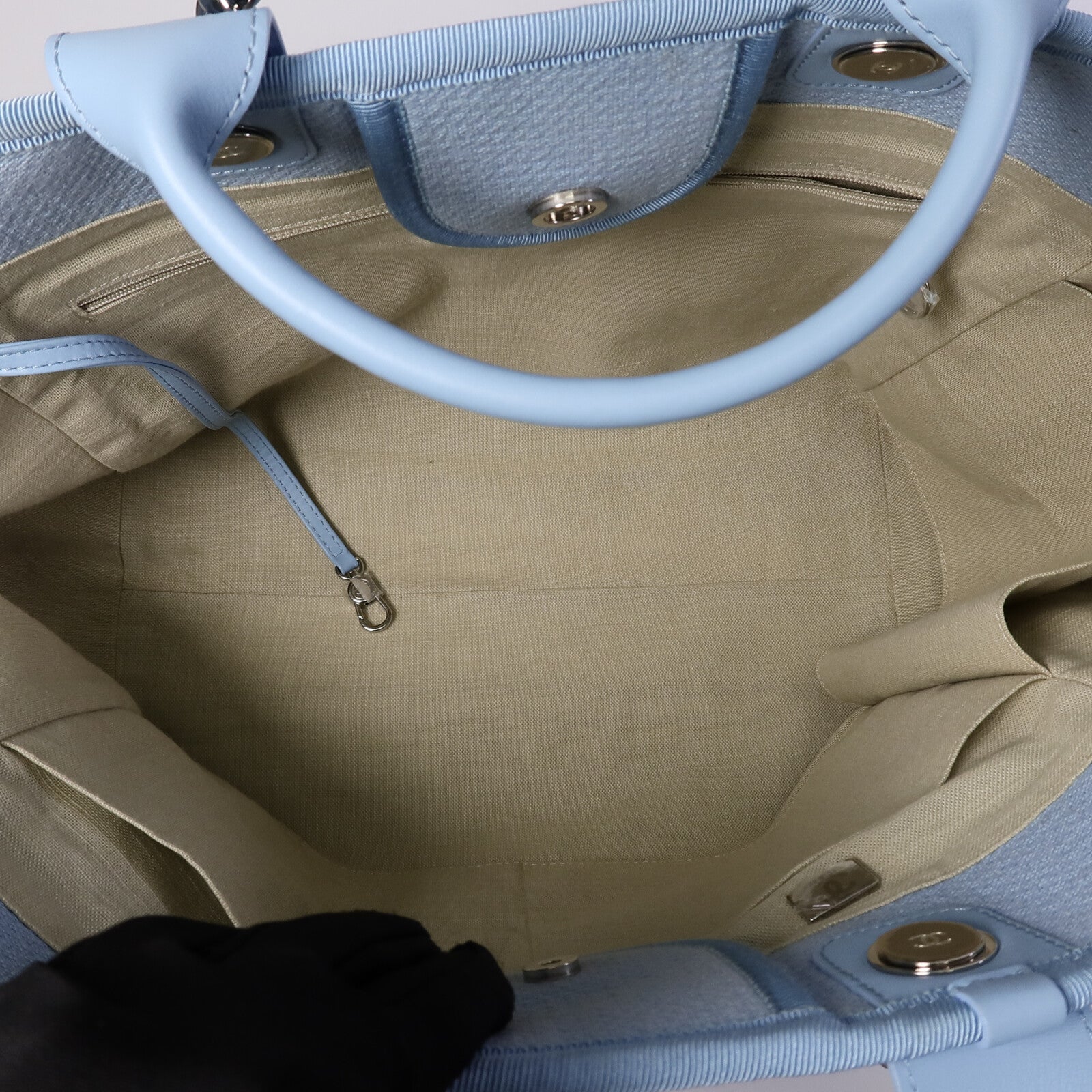 CHANEL 帆布Deauville Tote Medium手挽袋