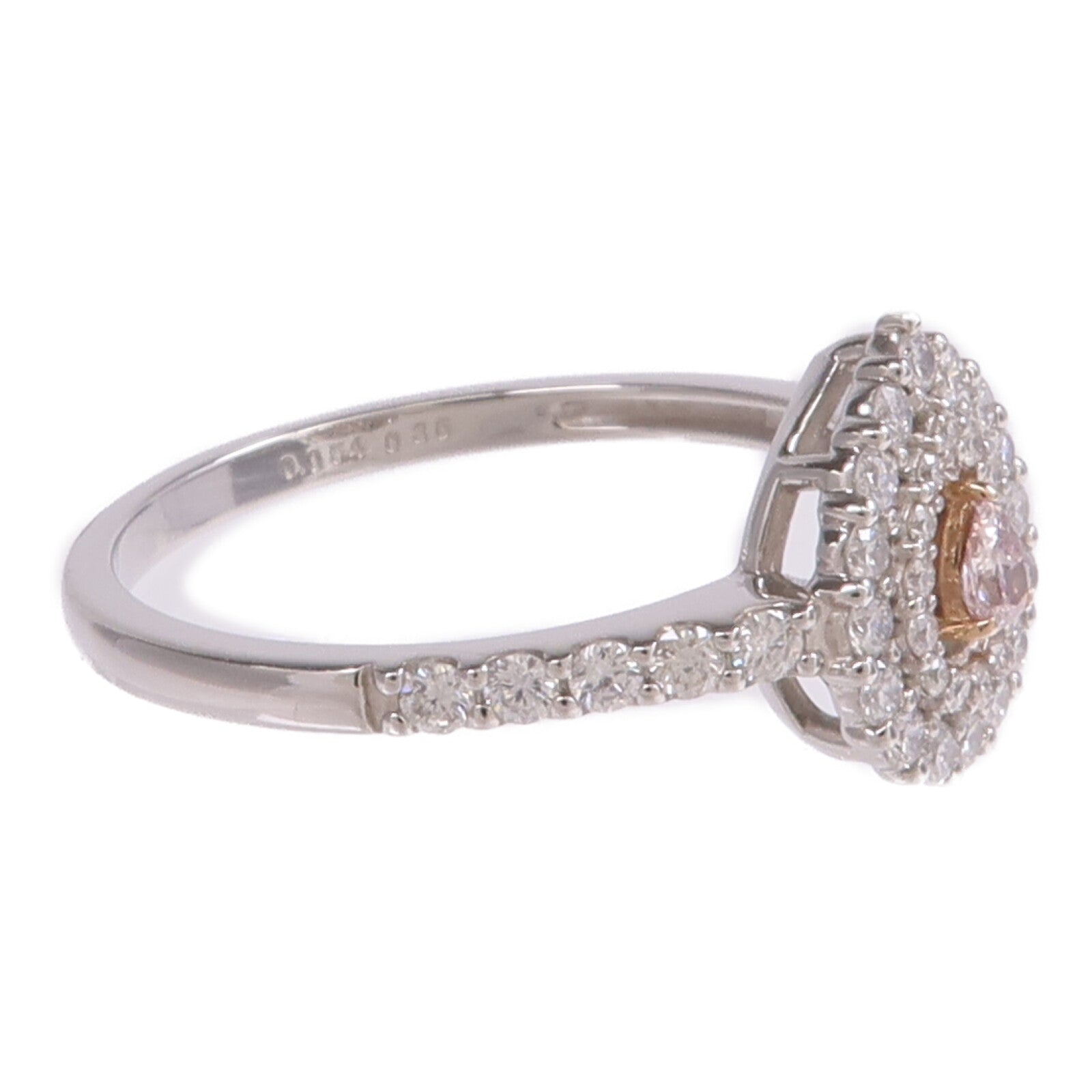 JEWELRY PT950鉑金Pink Diamond Ring鑽石戒指US#6.75