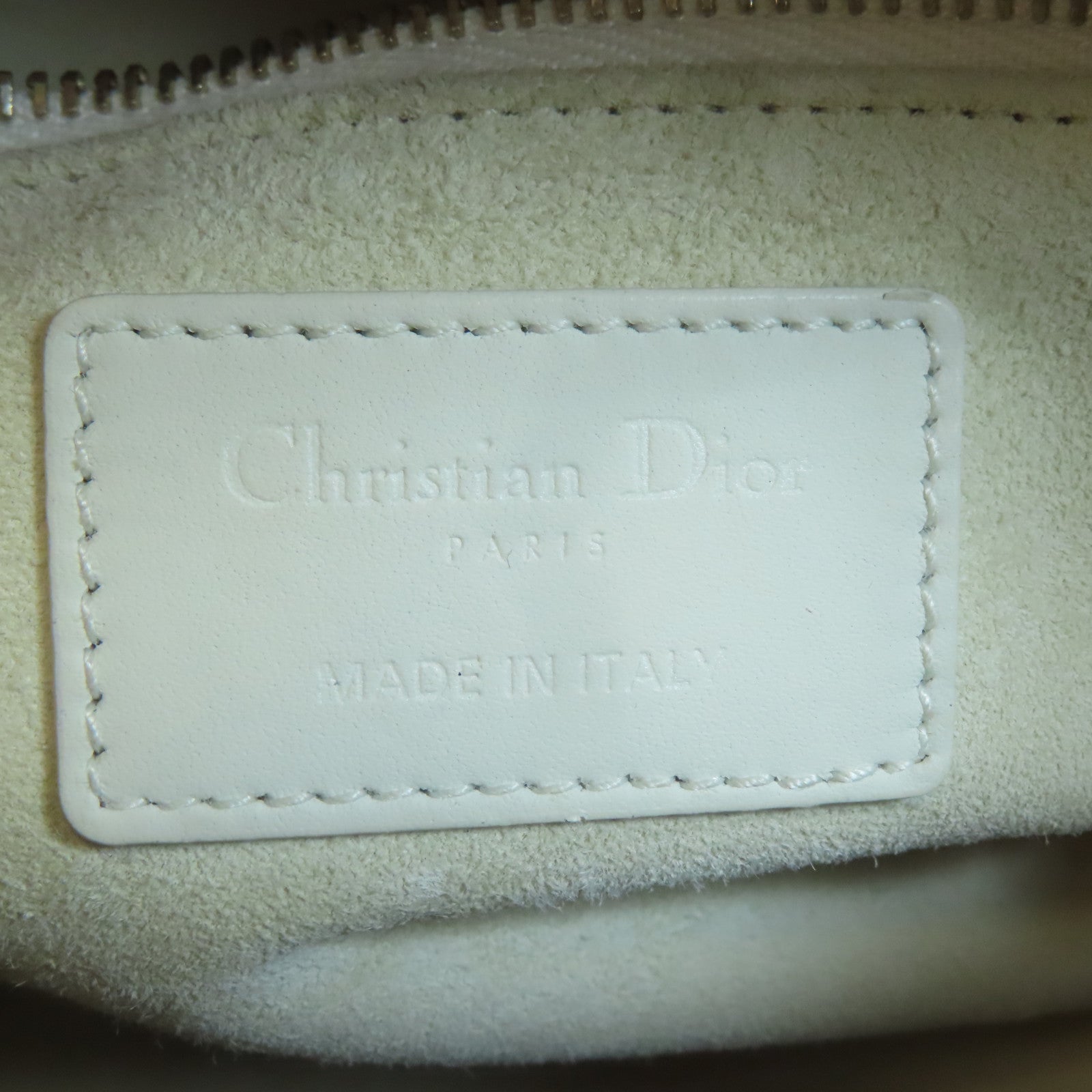 Dior CD Lady Dior 2 Way Shoulder Handbag M0565ILOI Calfskin White