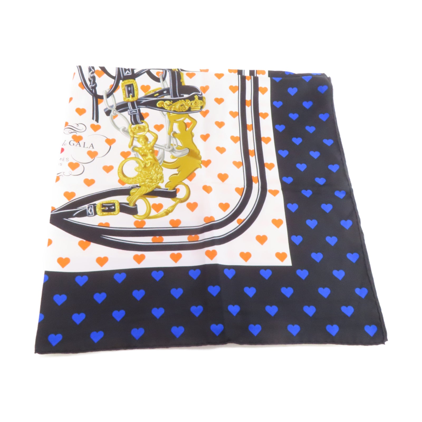 HERMES 【激減優惠】絲質Scarf 90x90絲巾黑色/藍色/彩色