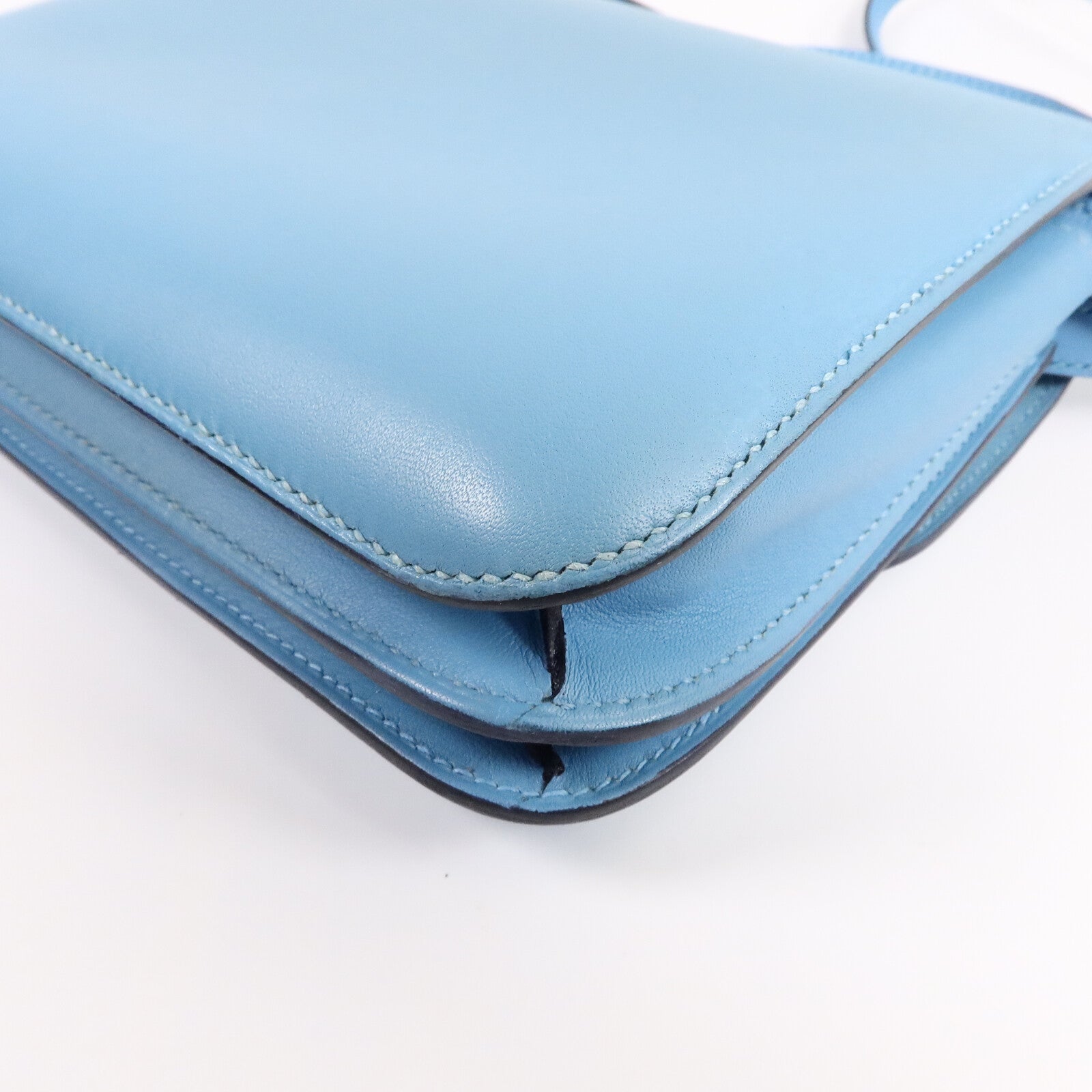 HERMES Swift皮革Constance Mini肩背袋Bleu Du Nord