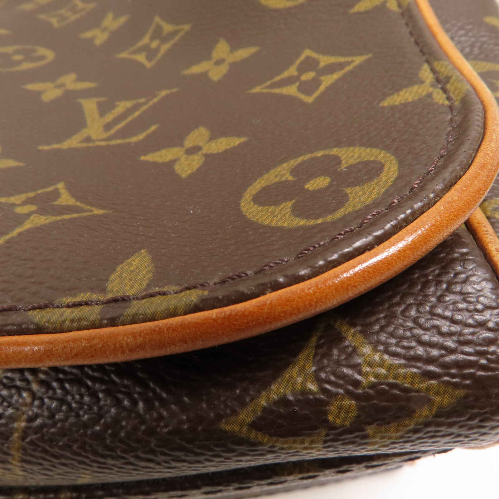 LOUIS VUITTON Monogram Abbesses金扣肩背袋棕色