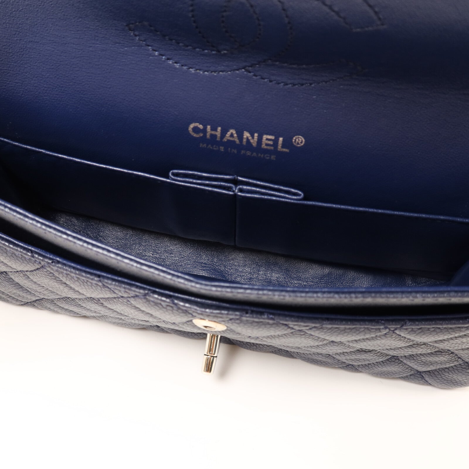 CHANEL 牛皮皮革Classic 25銀扣鏈帶肩背袋