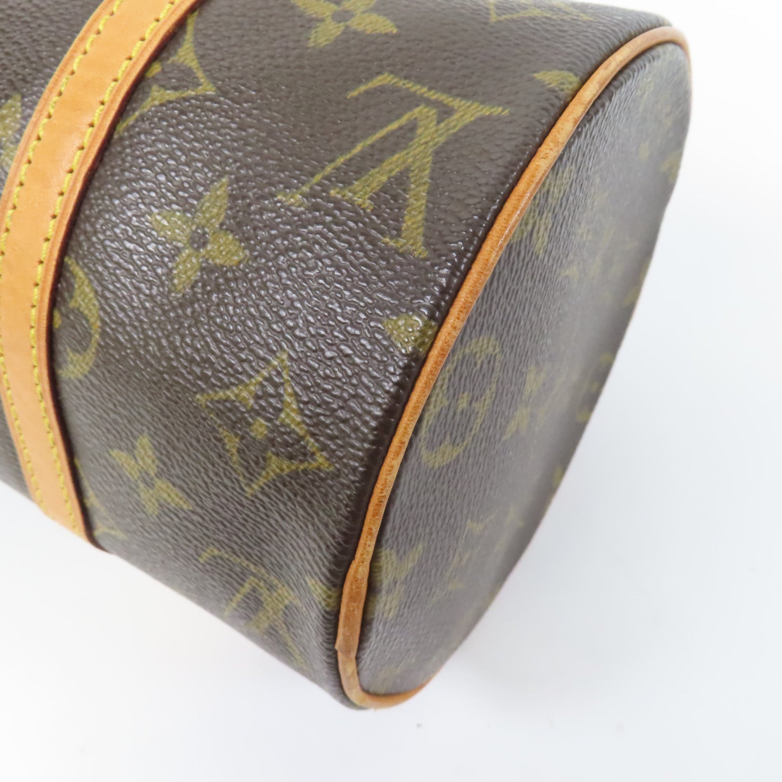 LOUIS VUITTON Monogram Papillon PM金扣肩背袋啡色