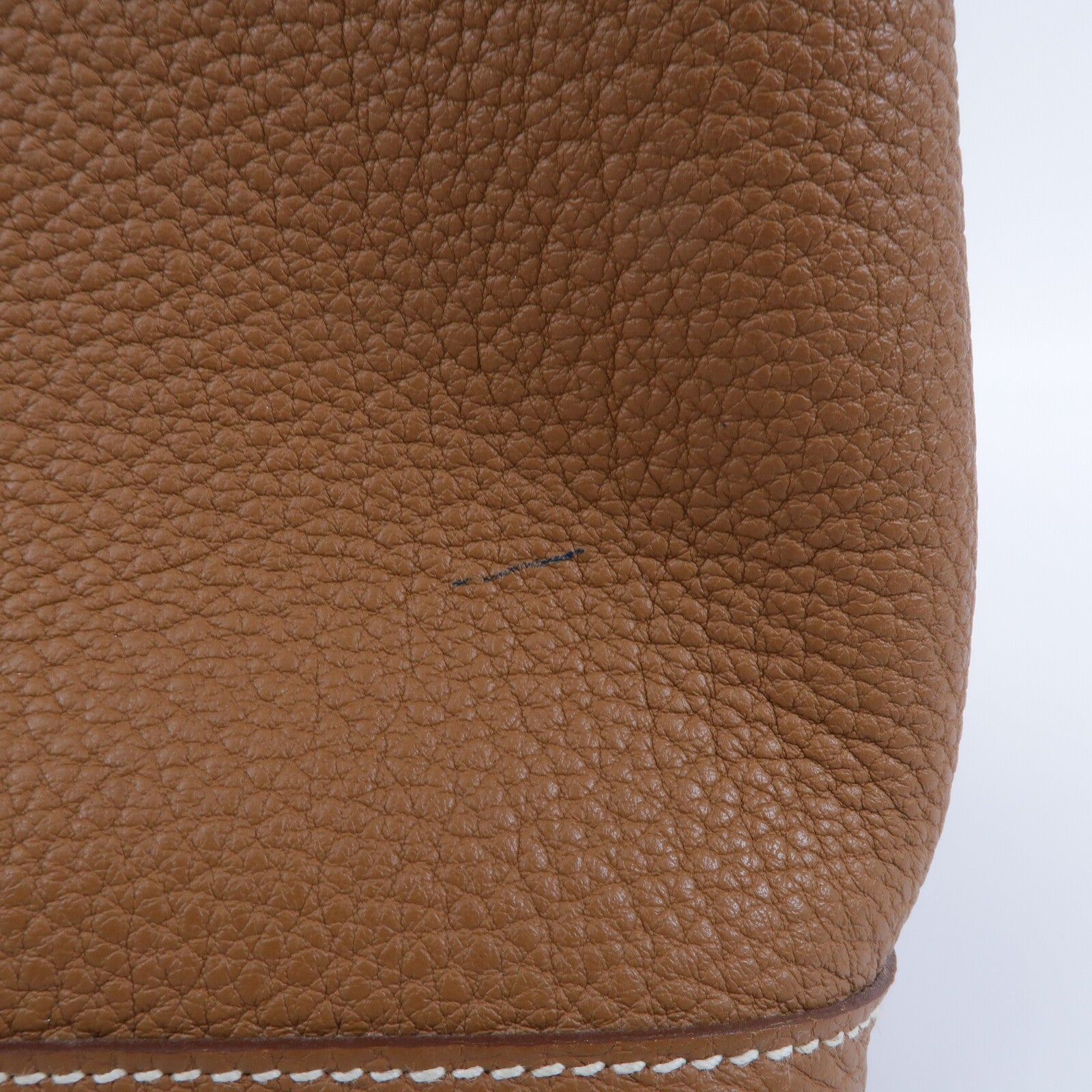 HERMES Negonda皮革Garden Party PM手挽袋Gold