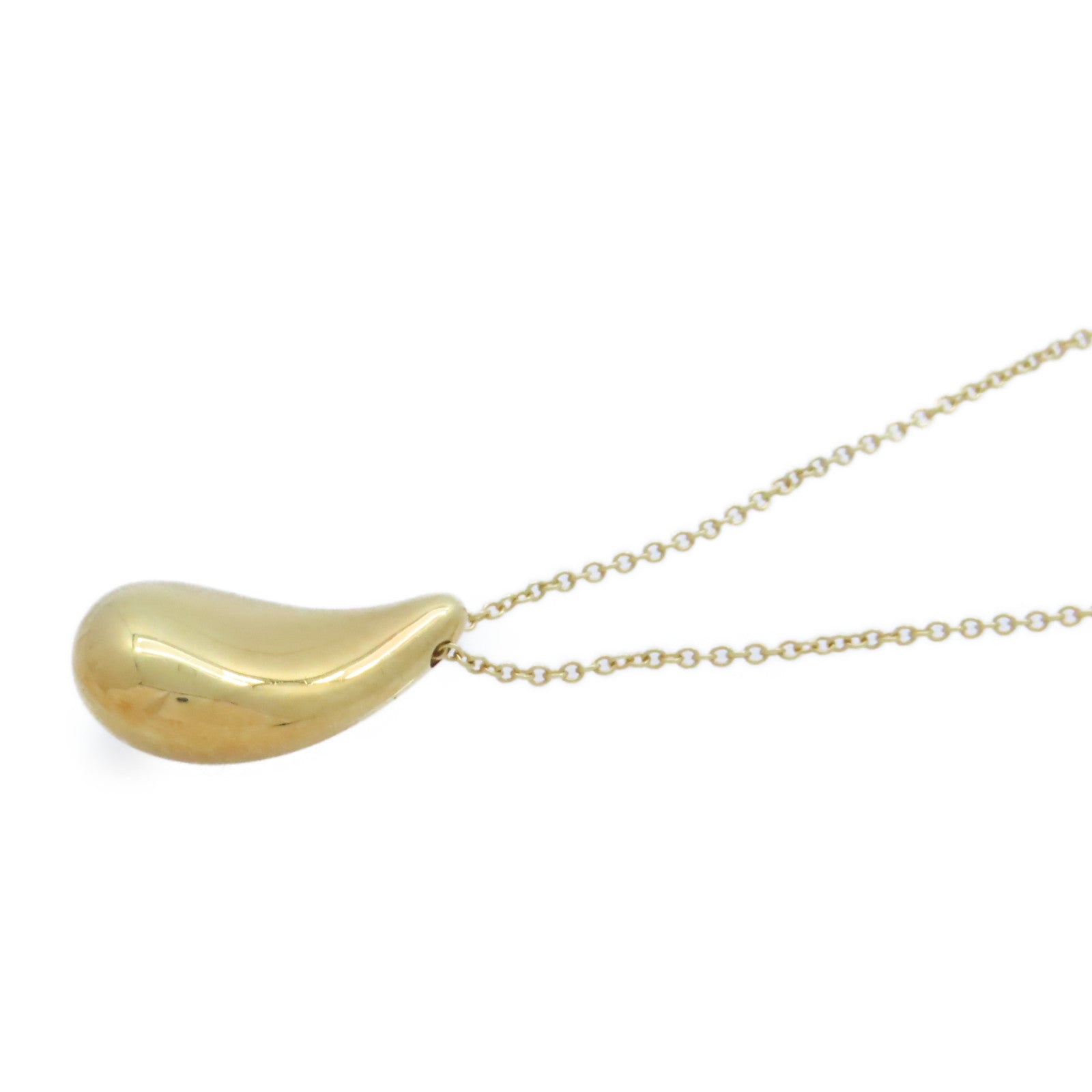 TIFFANY＆CO 18K黃金Teardrop Necklace金扣項鏈