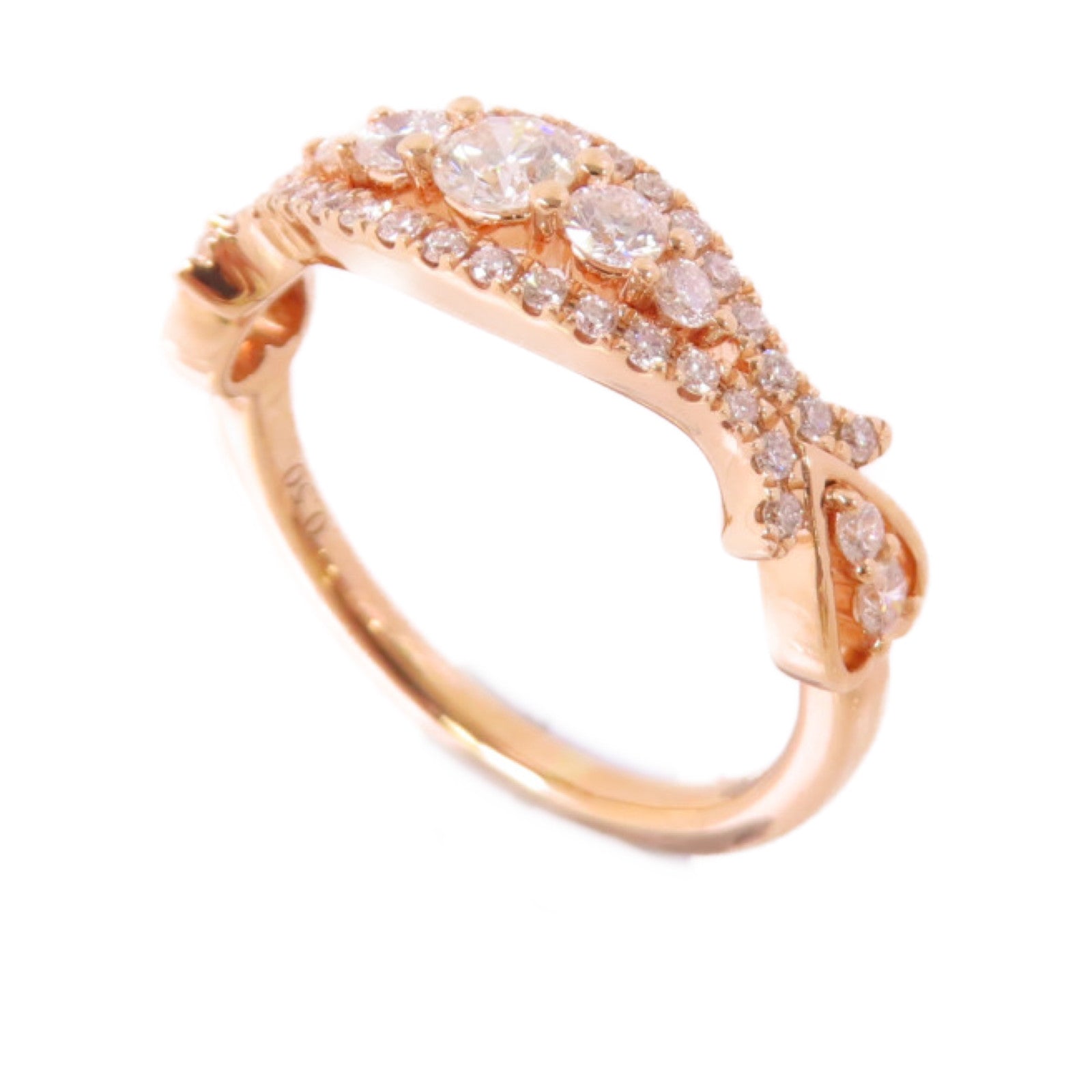 JEWELRY 18K玫瑰金/0.05ct鑽石Diamond Ring戒指US#5.5