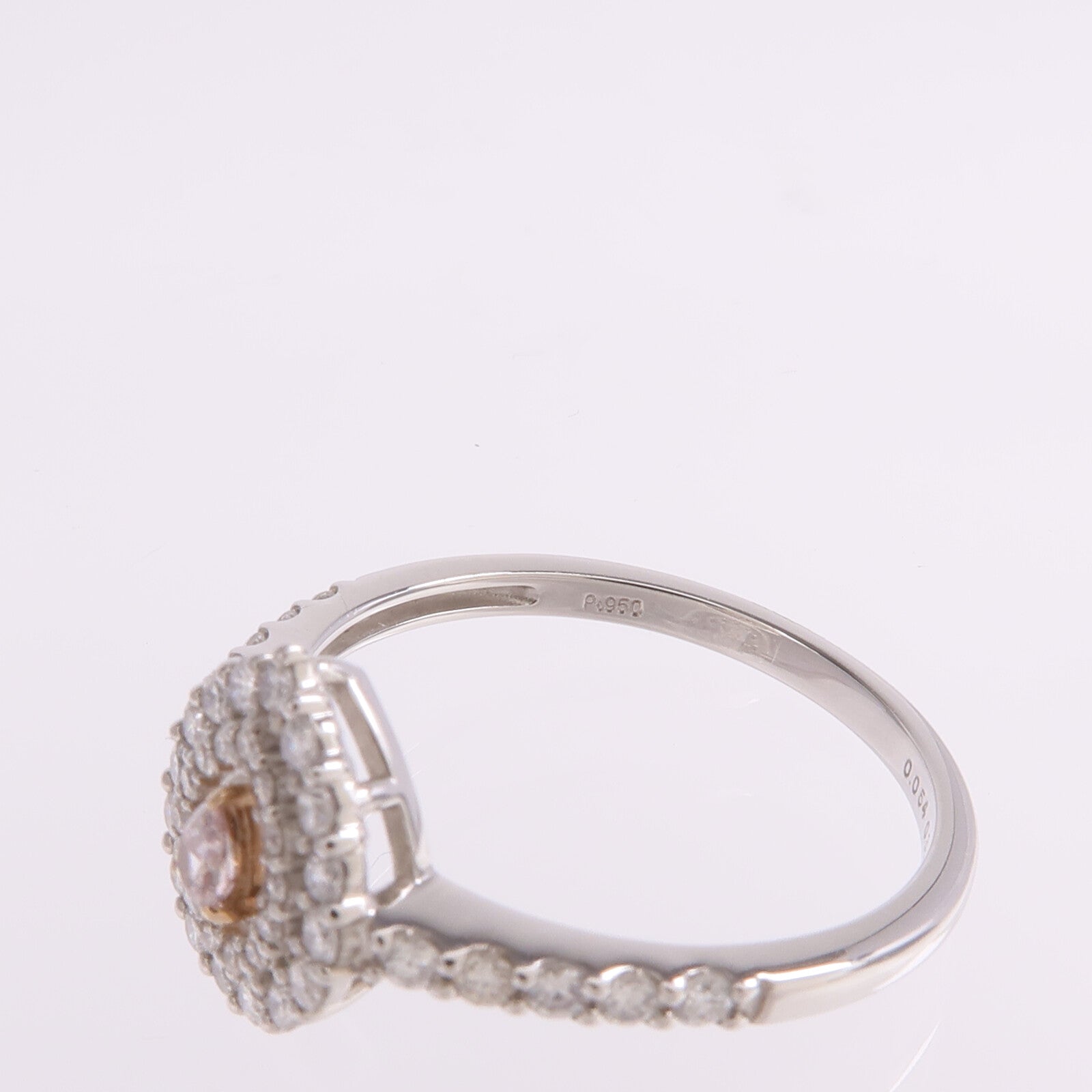 JEWELRY PT950鉑金Pink Diamond Ring鑽石戒指US#6.75