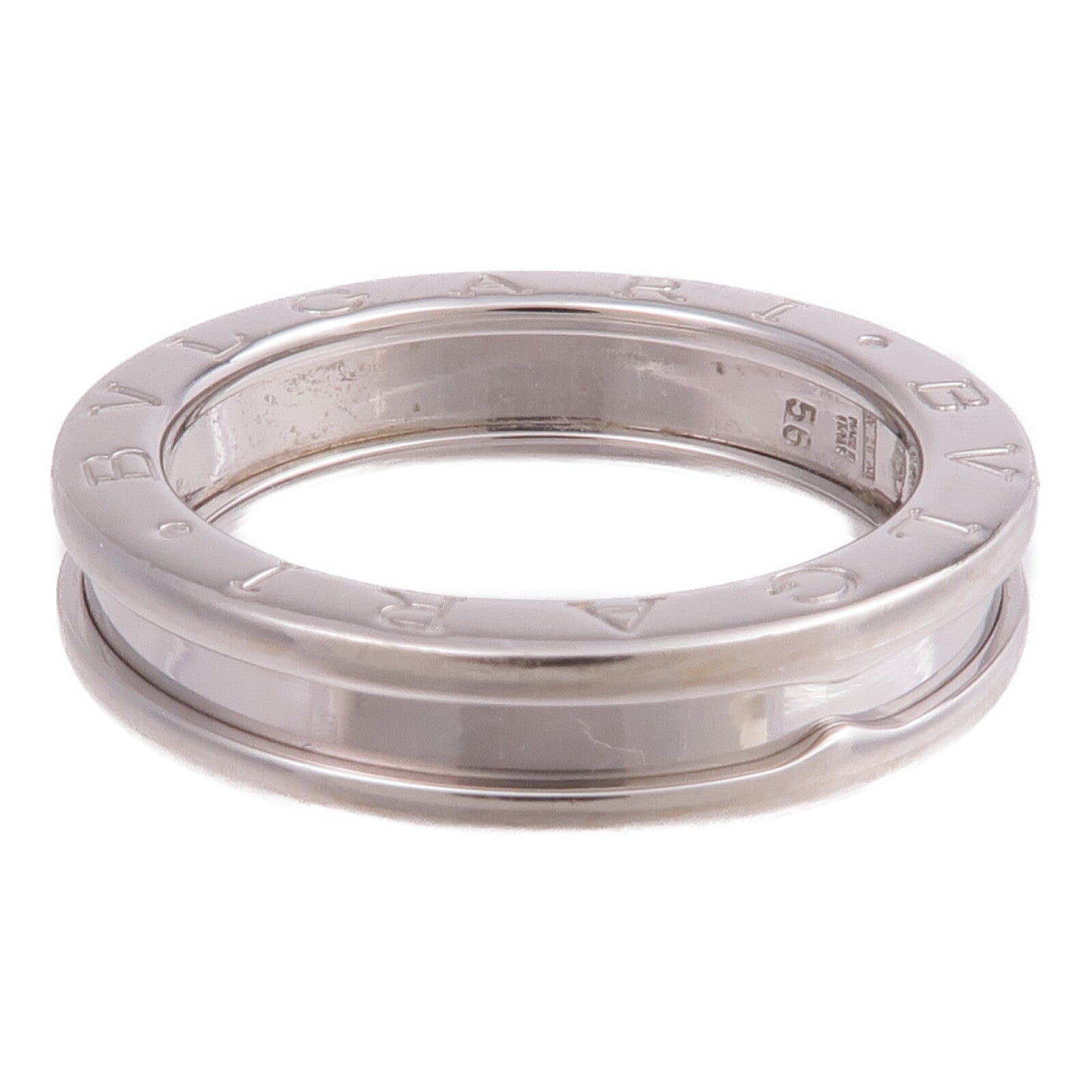 BVLGARI 18K白金B-Zero1 1 Band Ring戒指Bvlgari#56/US#7.5