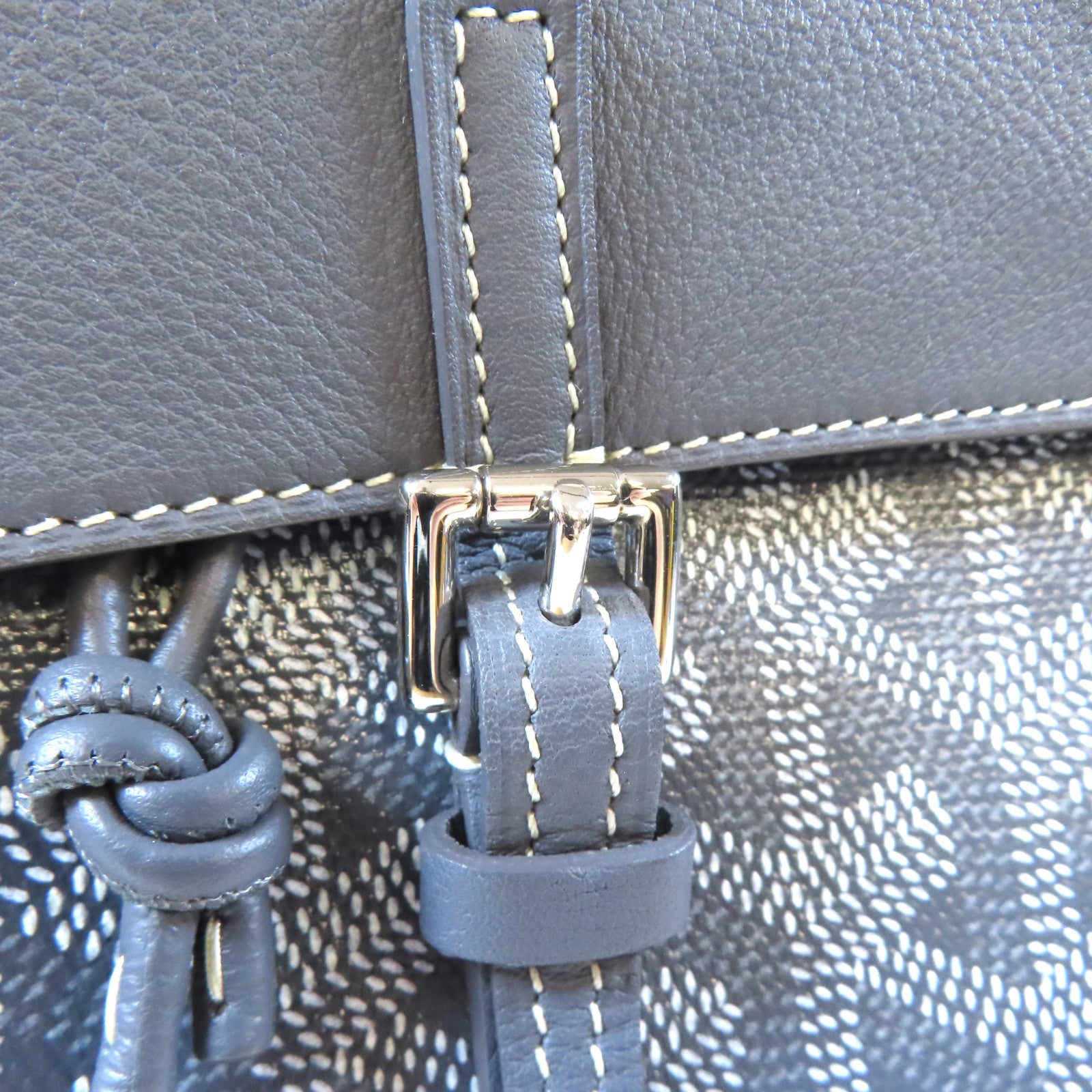 GOYARD 塗層帆布Alpin Mini Backpack銀扣背包灰色