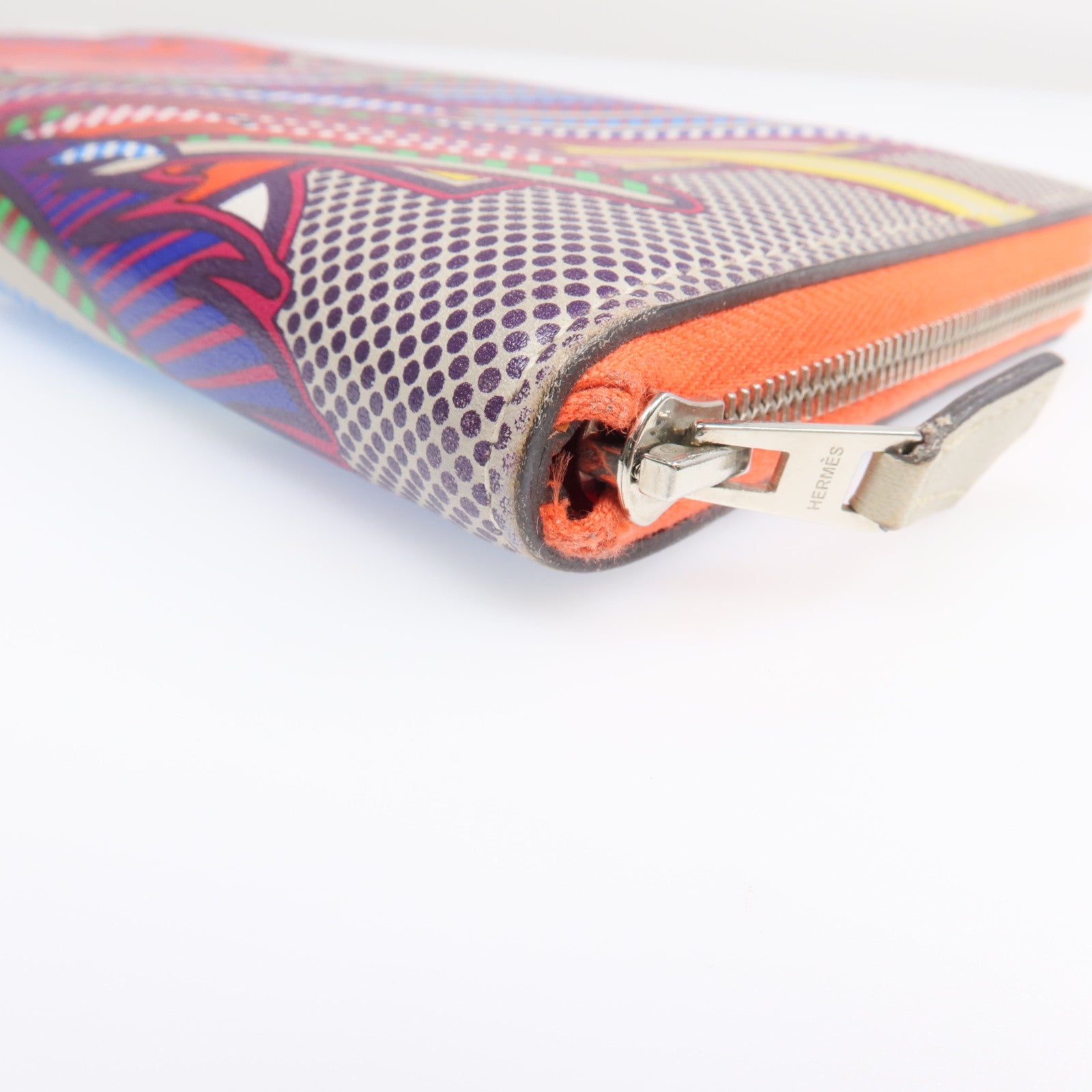 HERMES Swift皮革Azap Pegasus Design銀扣長錢包