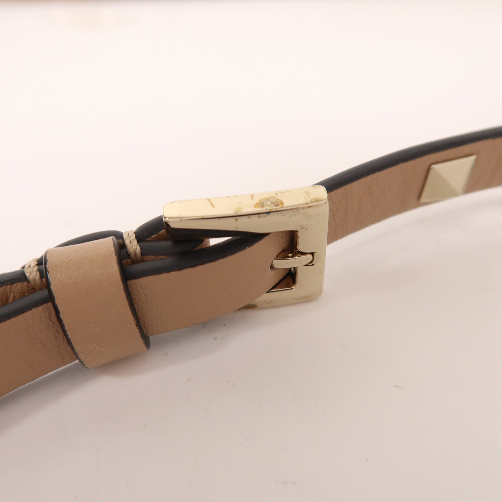 Valentino 皮革Shoulder Bag金扣肩背袋