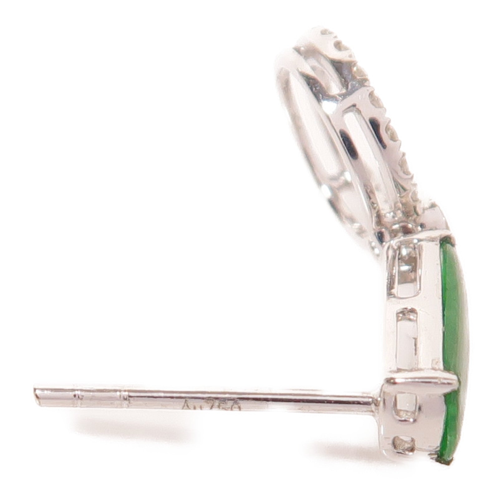 JEWELRY 18K白金Jade Earrings耳環