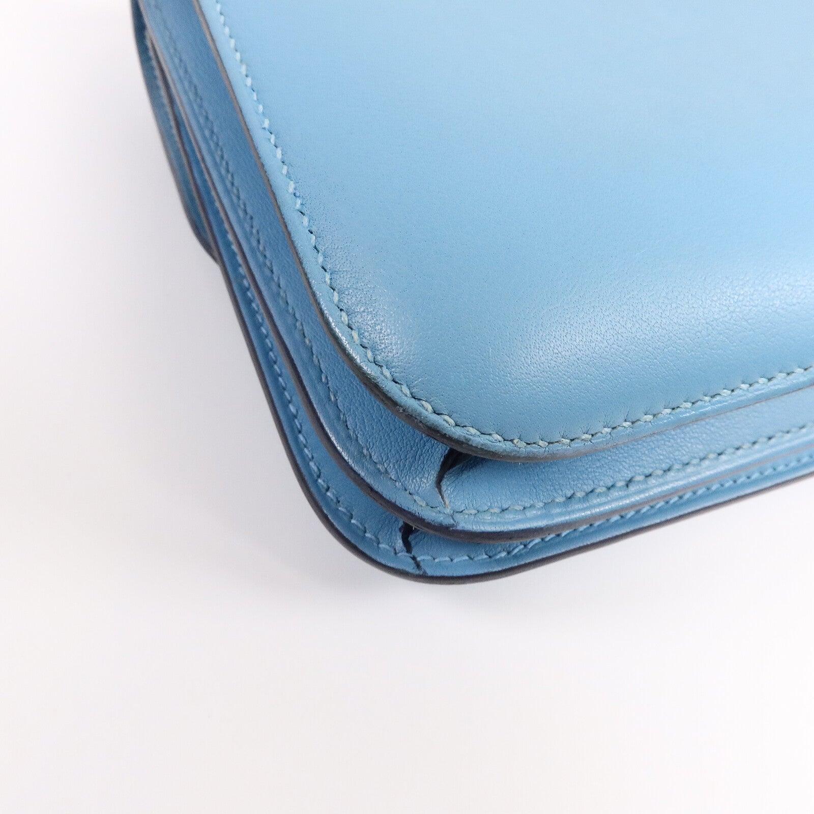HERMES Swift皮革Constance Mini肩背袋Bleu Du Nord