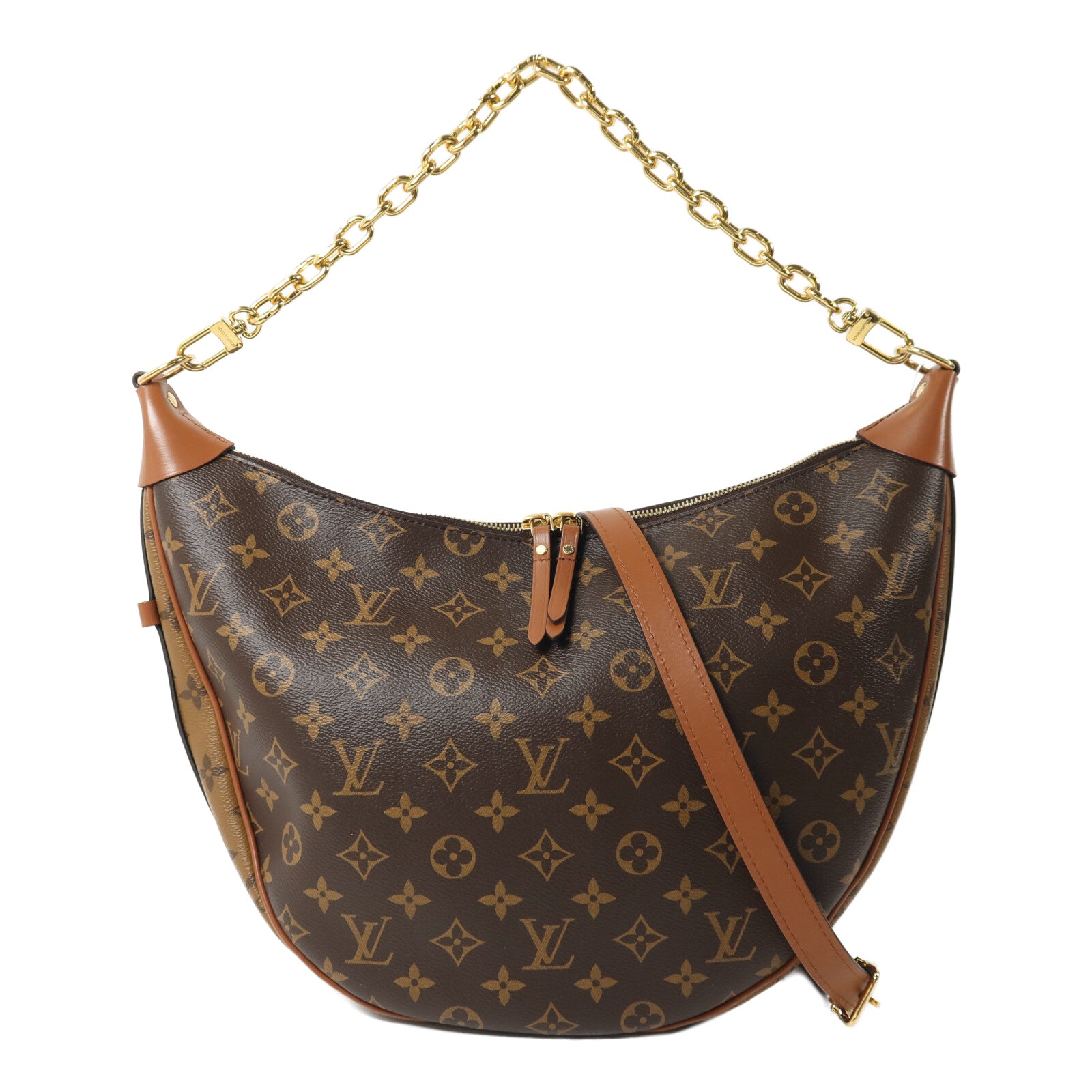 LOUIS VUITTON Monogram Reverse Loop Hobo手挽肩背兩用袋