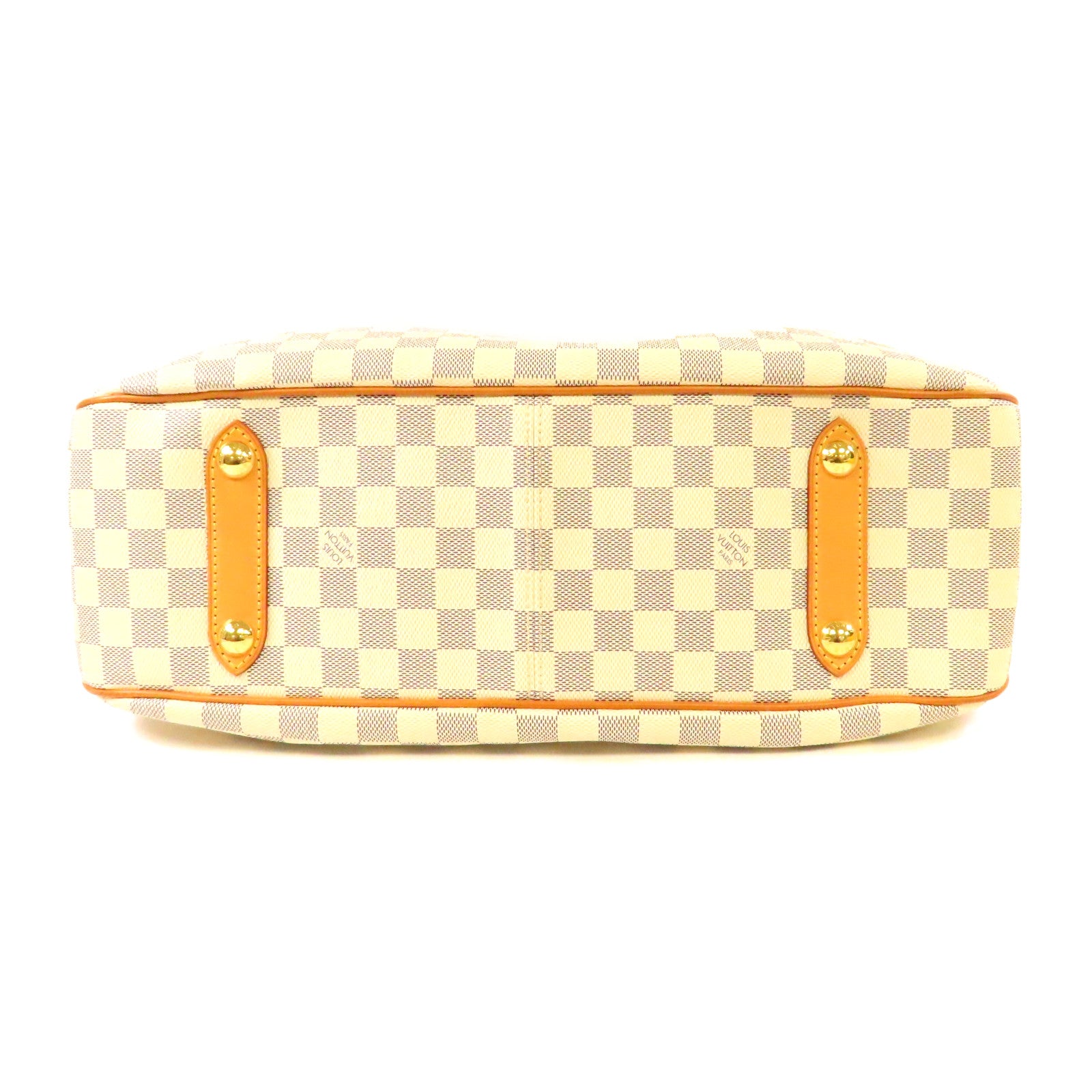 LOUIS VUITTON 【激減優惠】Damier Azur Siracusa GM金扣手挽肩背兩用袋藍色/白色