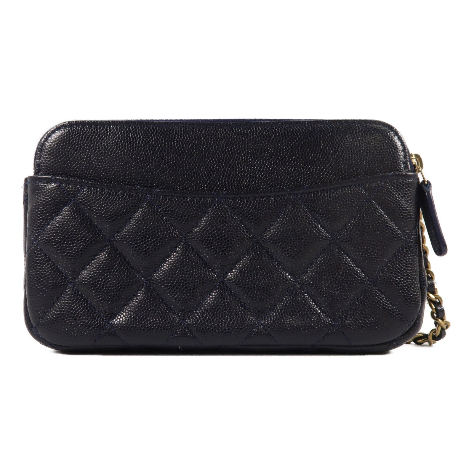 CHANEL 牛皮皮革Phone Bag鏈帶肩背袋