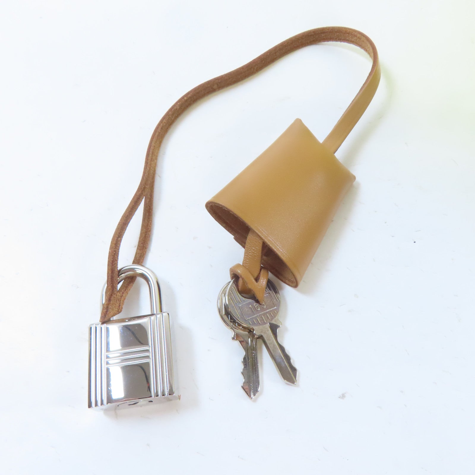 HERMES 帆布Herbag PM銀扣手挽肩背兩用袋黃色