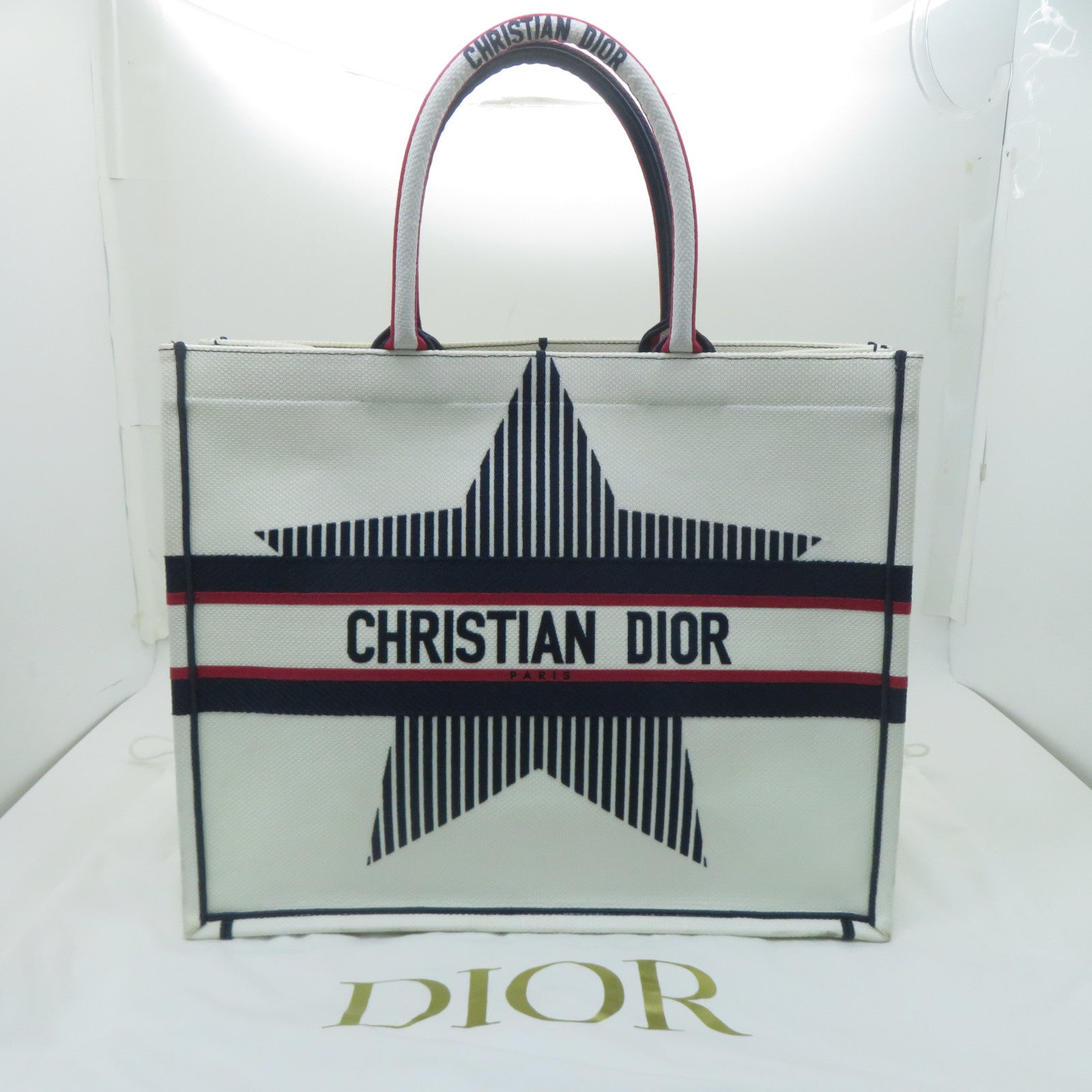 Dior 【激減優惠】帆布Book Tote Bag手挽袋藍色/白色