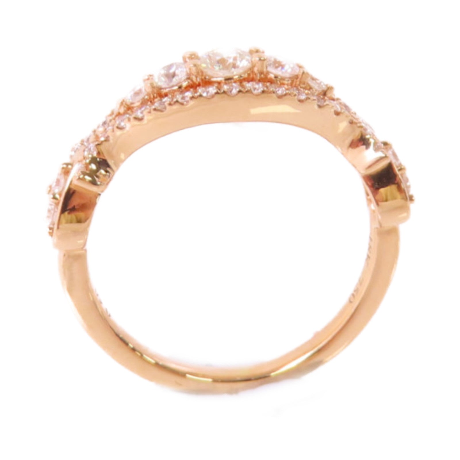JEWELRY 18K玫瑰金/0.05ct鑽石Diamond Ring戒指US#5.5
