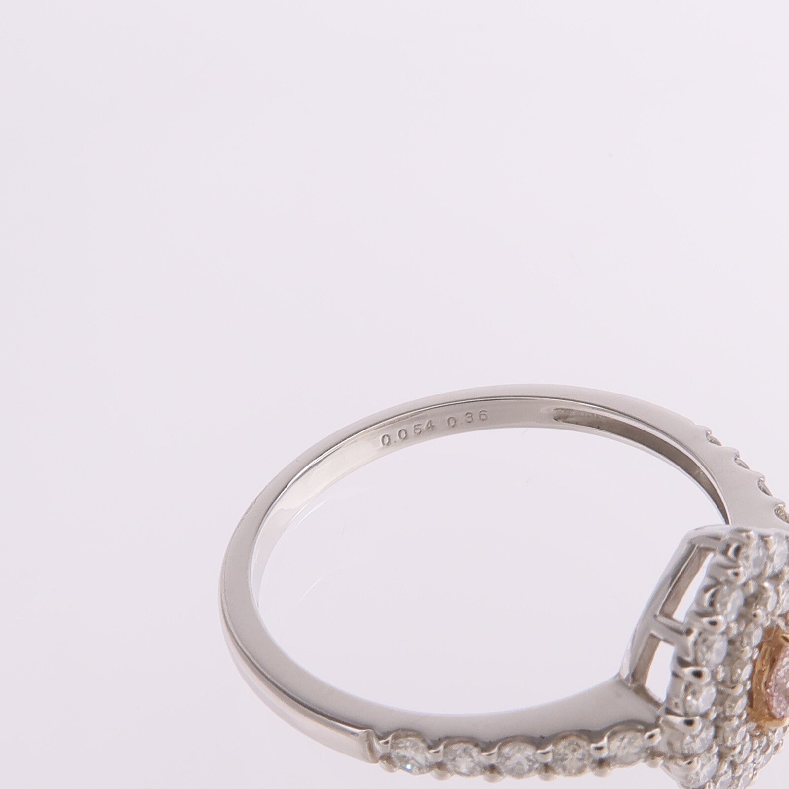 JEWELRY PT950鉑金Pink Diamond Ring鑽石戒指US#6.75