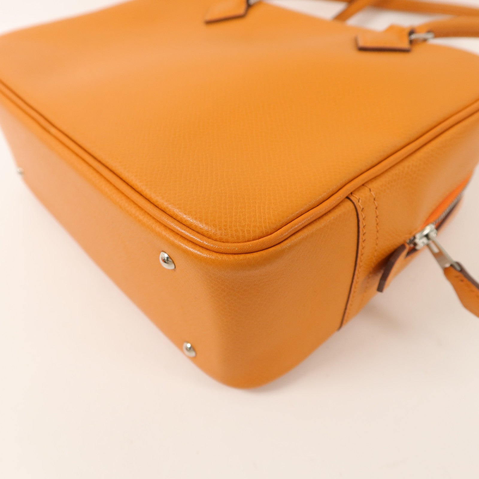 HERMES Epsom皮革Mini Plume手挽袋Orange