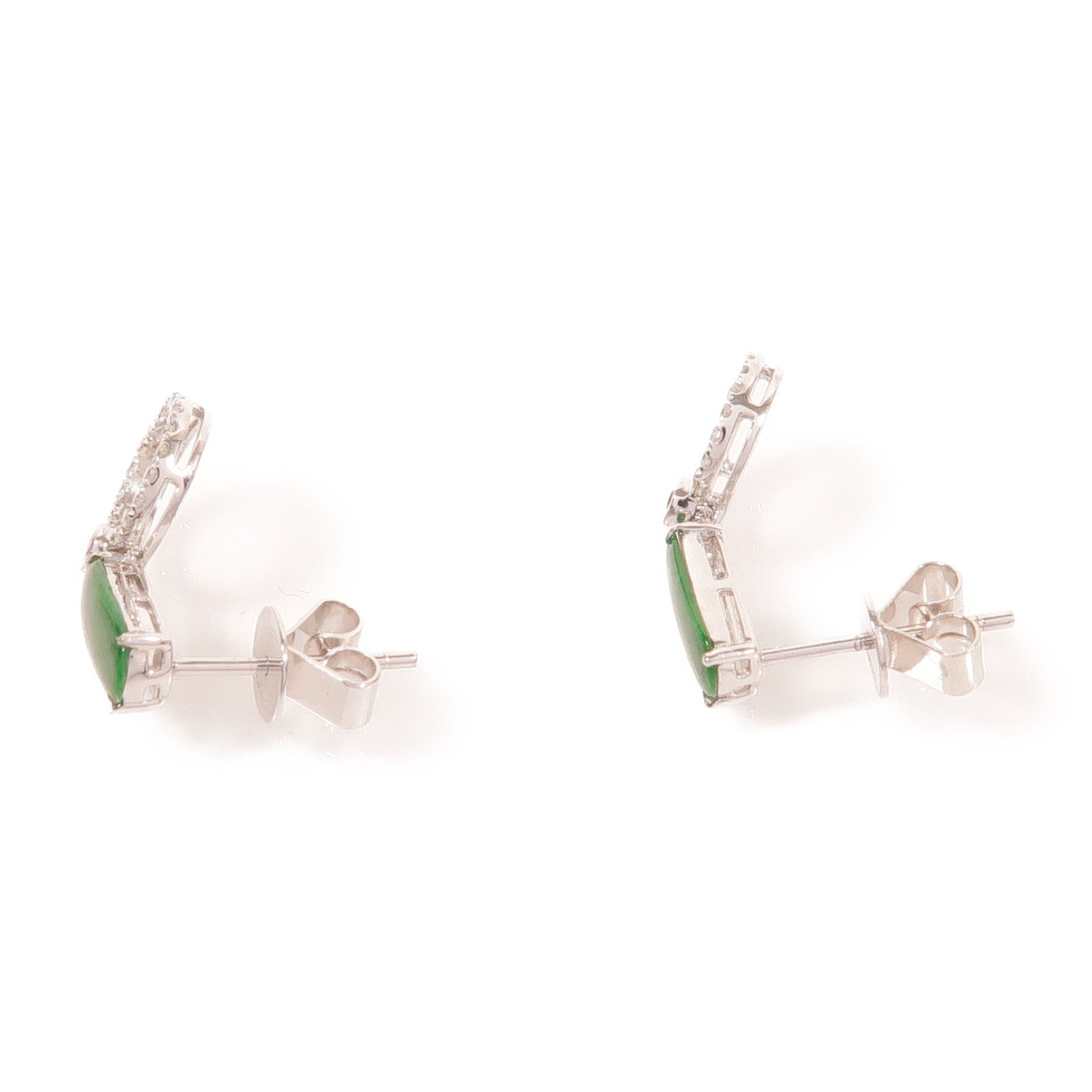 JEWELRY 18K白金Jade Earrings耳環