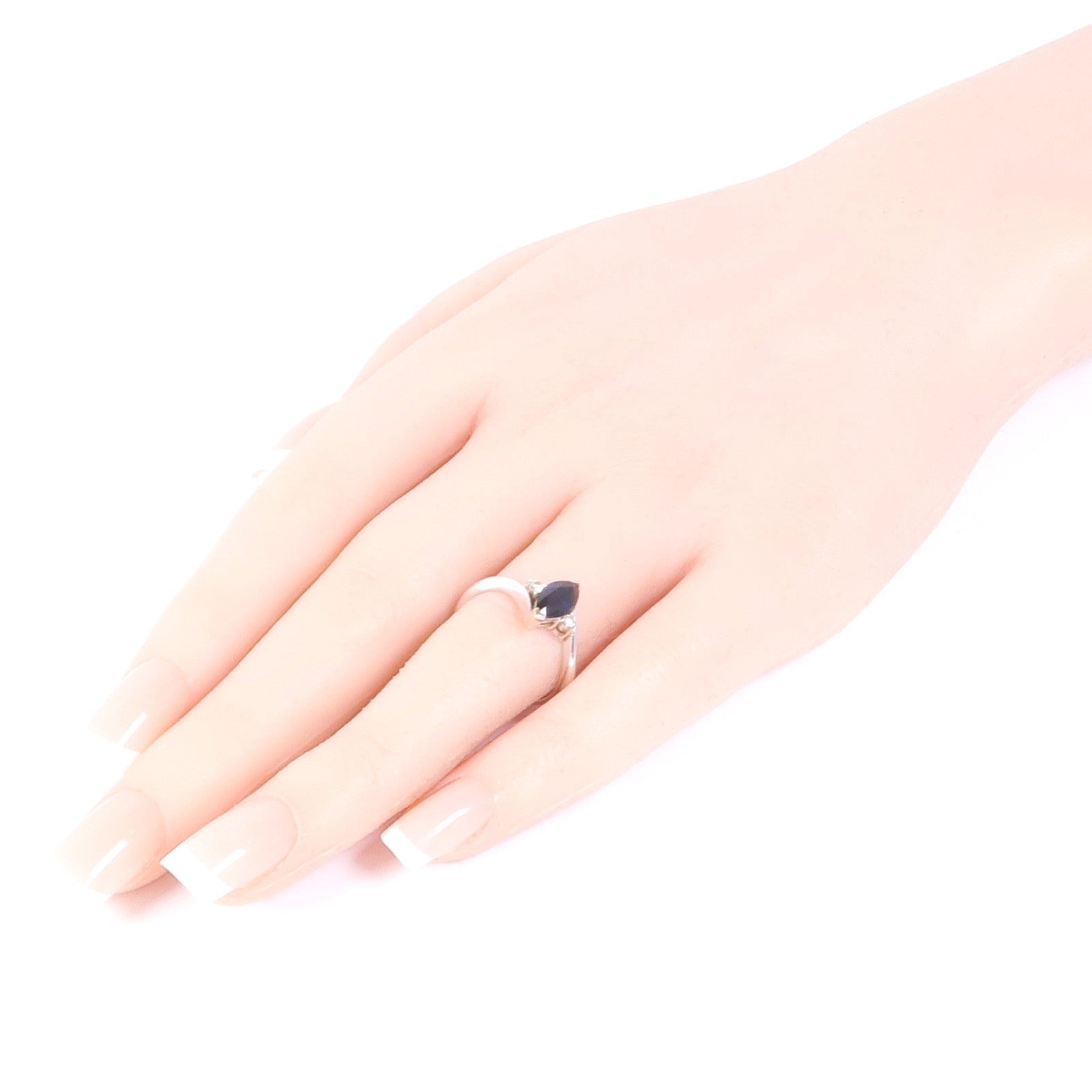 JEWELRY 【激減優惠】18K白金Sapphire/Diamond Ring藍寶石/鑽石戒指US#6.25