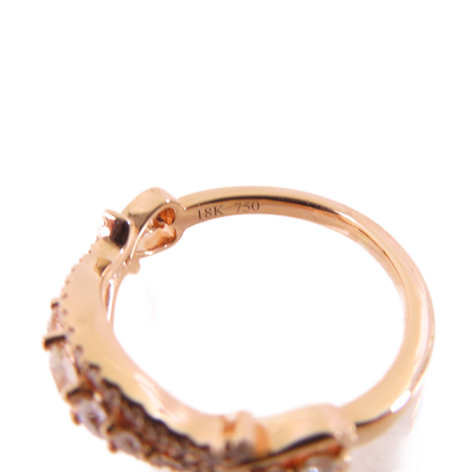 JEWELRY 18K玫瑰金/0.05ct鑽石Diamond Ring戒指US#5.5