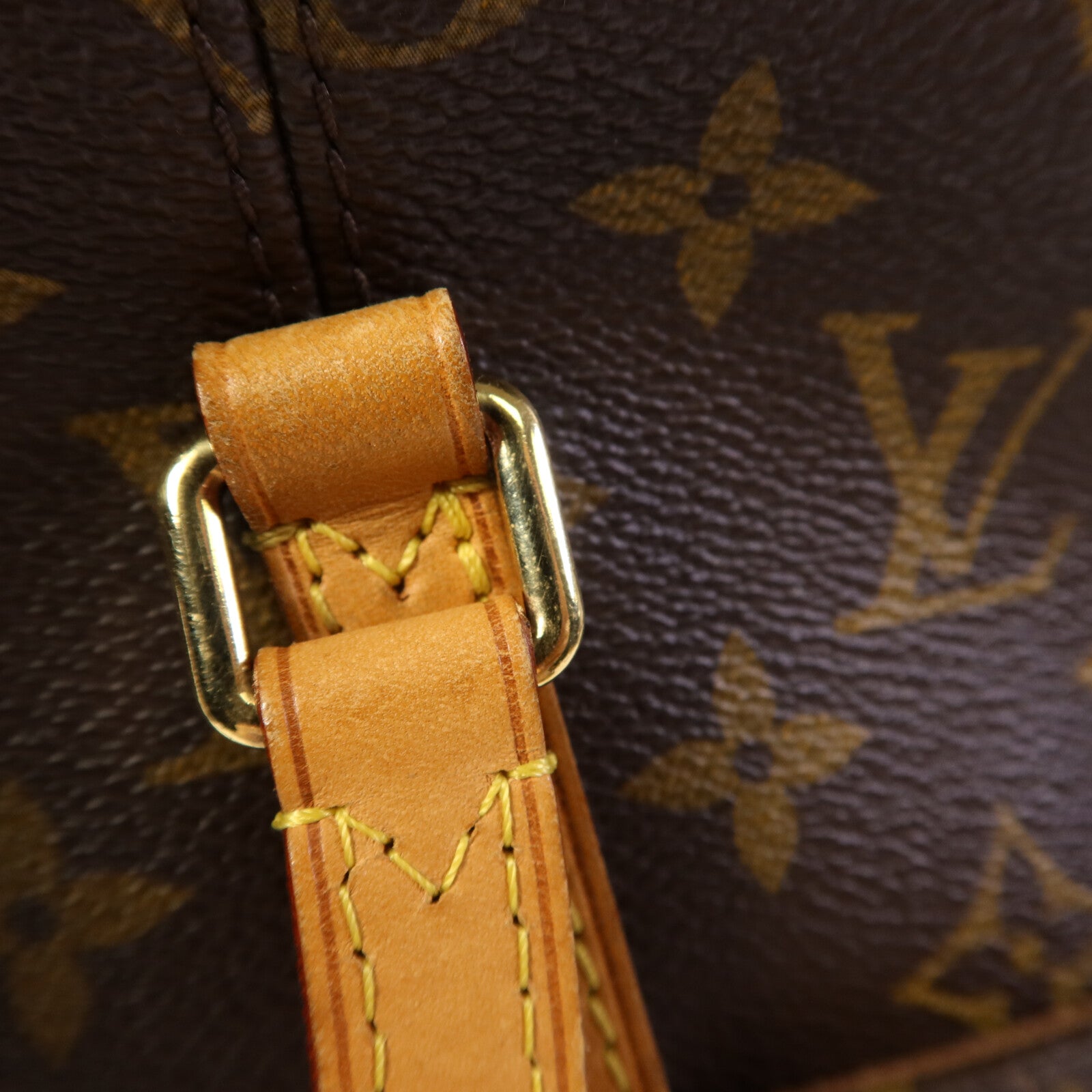 LOUIS VUITTON Monogram Totally MM金扣肩背袋棕色