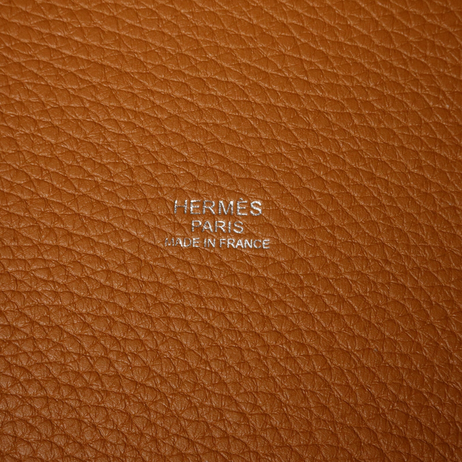 HERMES Clemence皮革Picotin MM手挽袋Gold/Nata