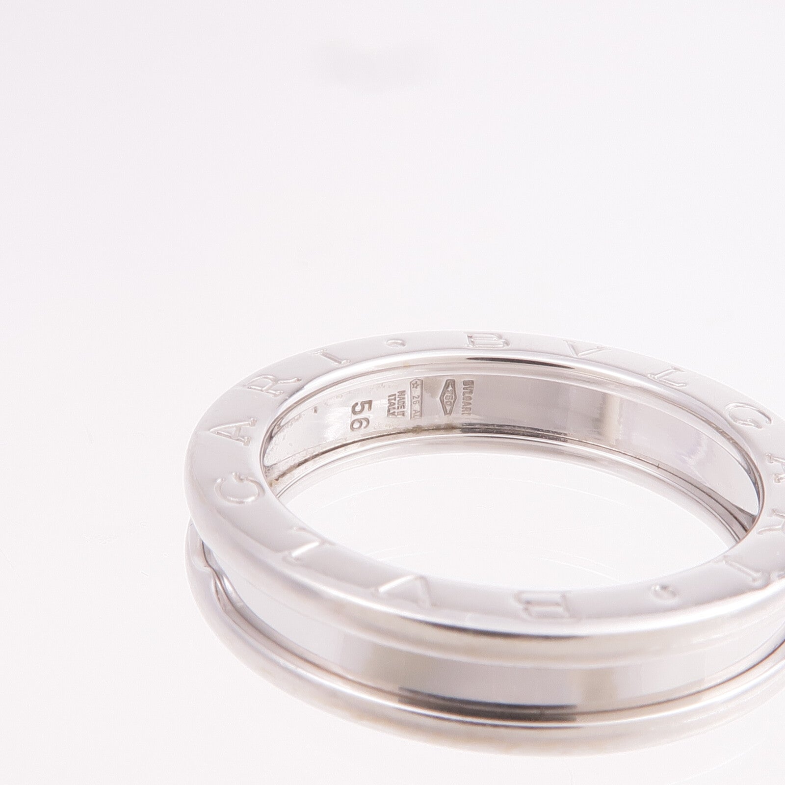 BVLGARI 18K白金B-Zero1 1 Band Ring戒指Bvlgari#56/US#7.5