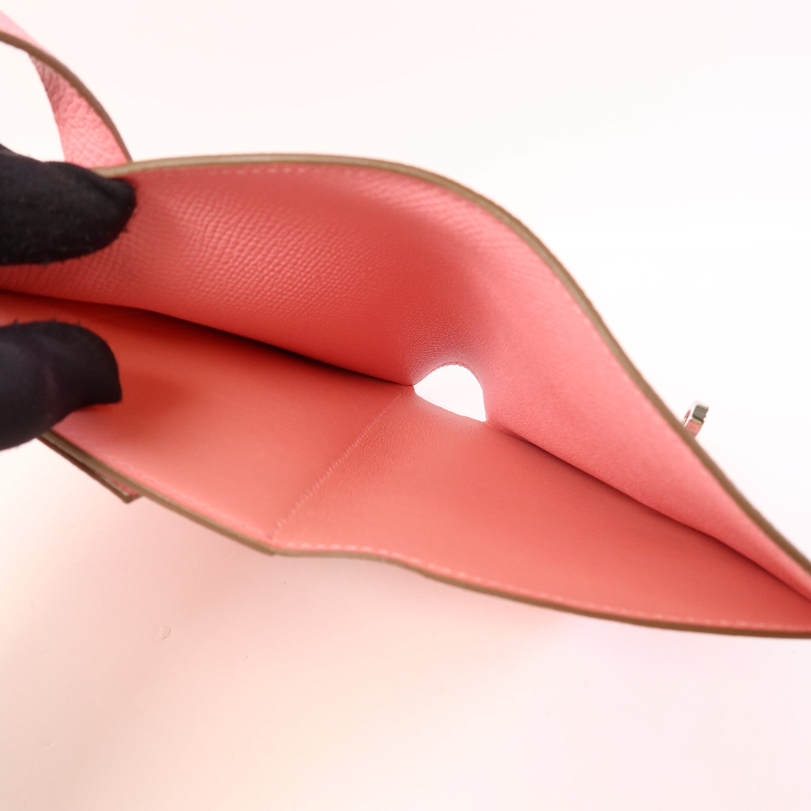 HERMES Epsom皮革Kelly Wallet銀扣錢包