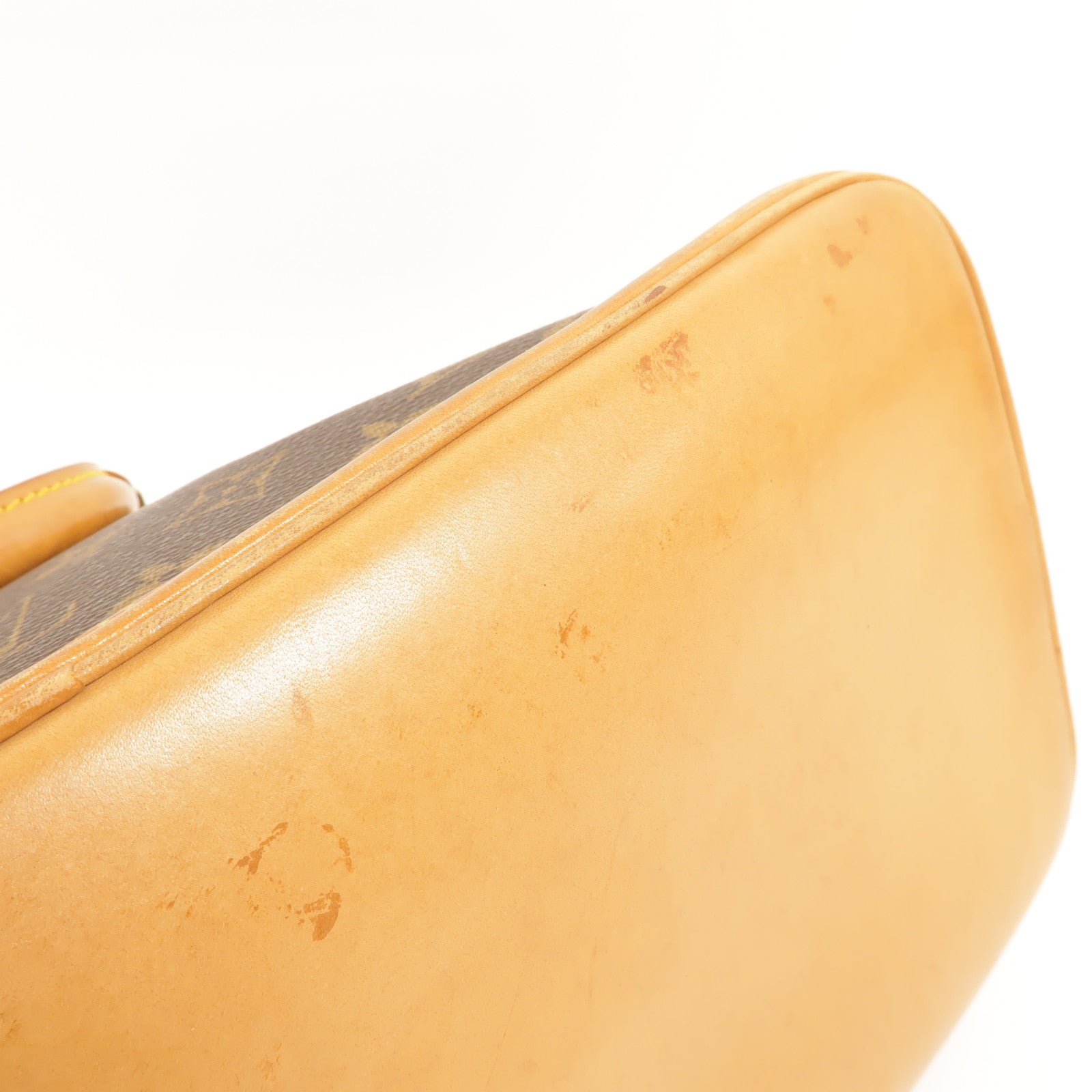 LOUIS VUITTON Monogram Alma金扣手挽袋棕色