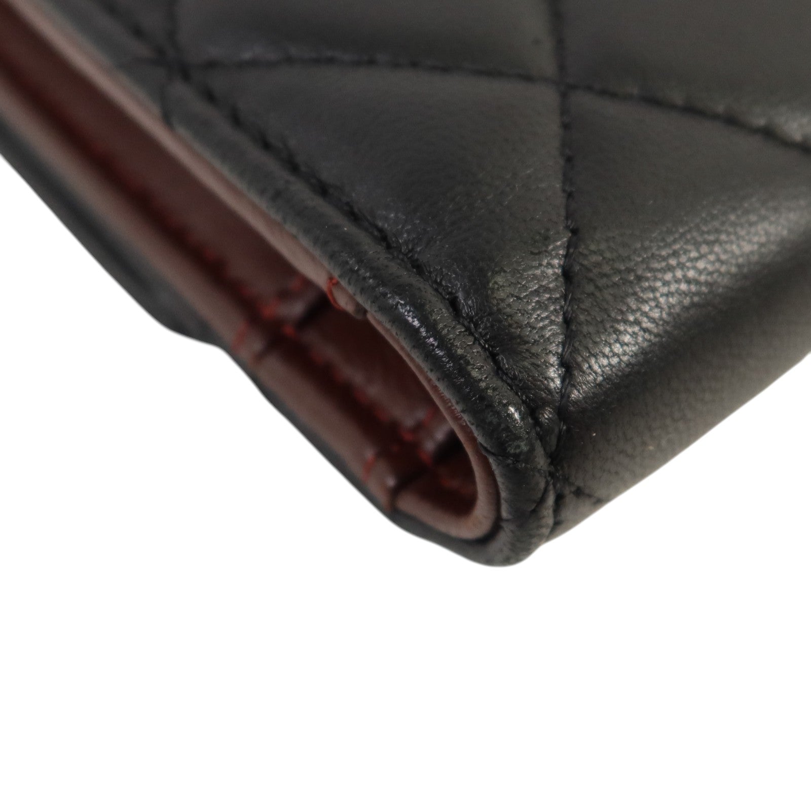 CHANEL 羊皮皮革Long Wallet銀扣長錢包