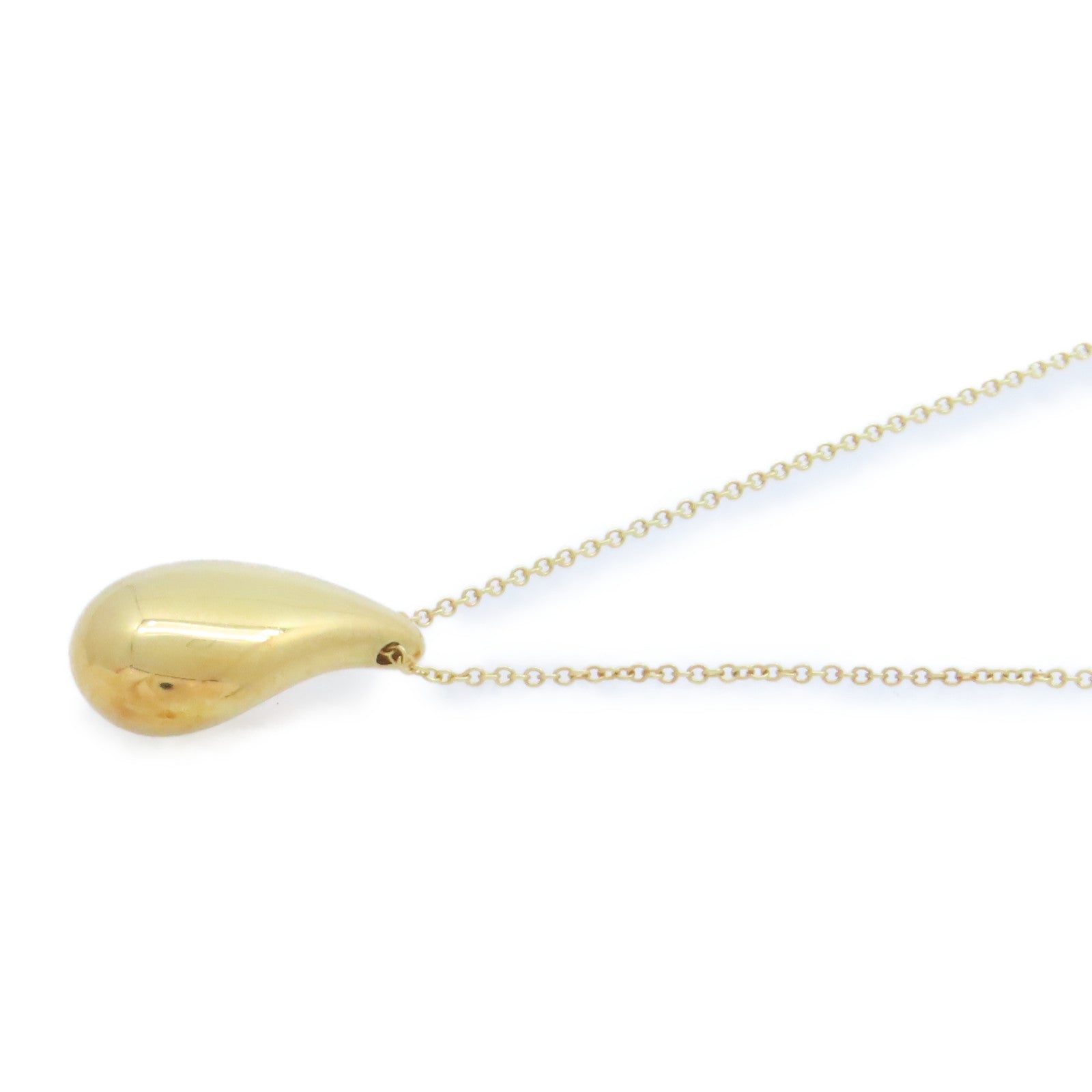 TIFFANY＆CO 18K黃金Teardrop Necklace金扣項鏈