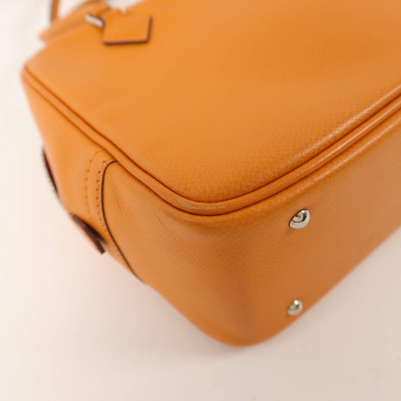 HERMES Epsom皮革Mini Plume手挽袋Orange