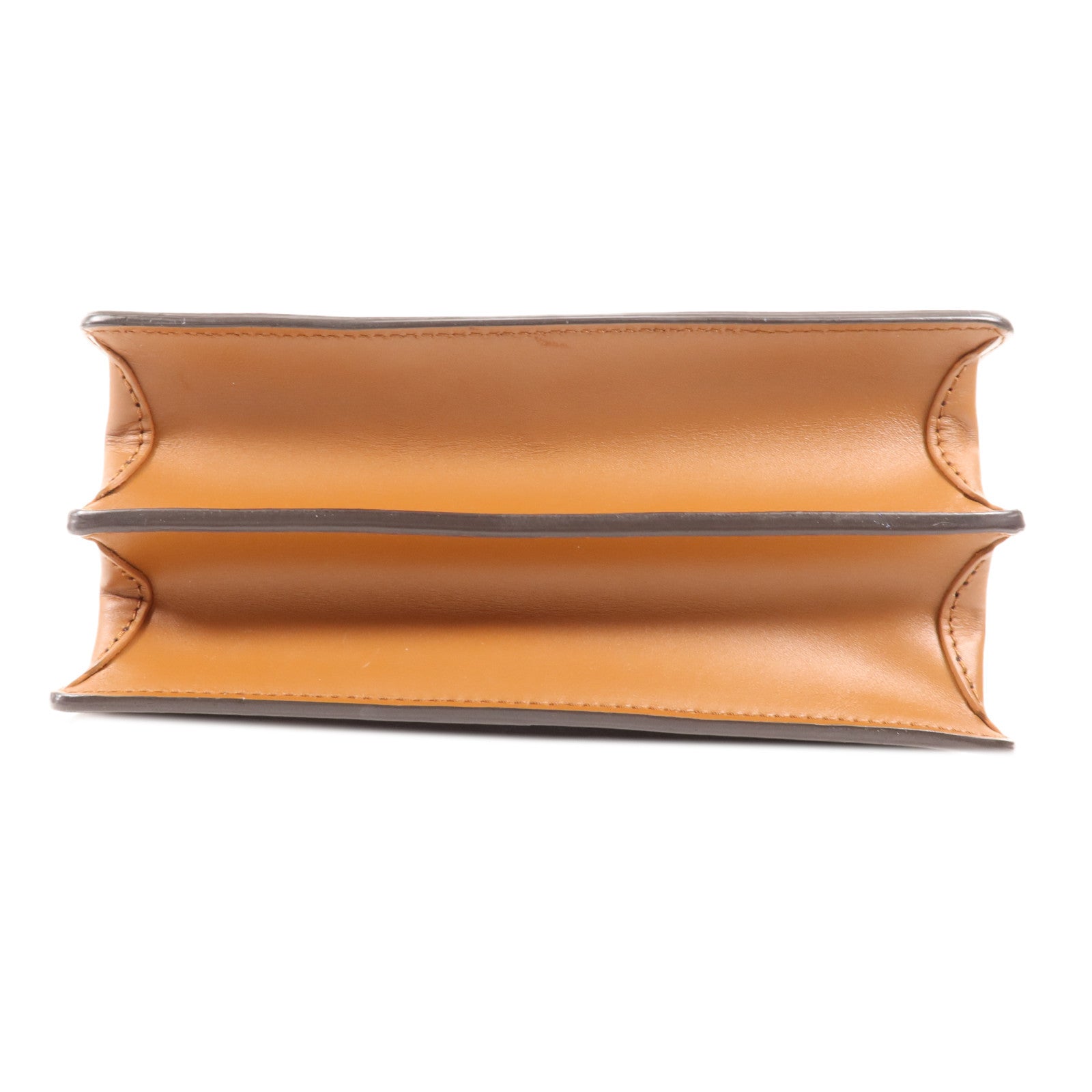 LOUIS VUITTON Monogram/Monogram Reverse Dauphine MM金扣手挽肩背兩用袋棕色