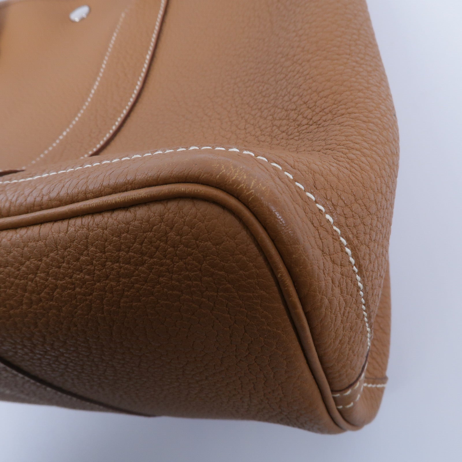HERMES Negonda皮革Garden Party PM手挽袋Gold