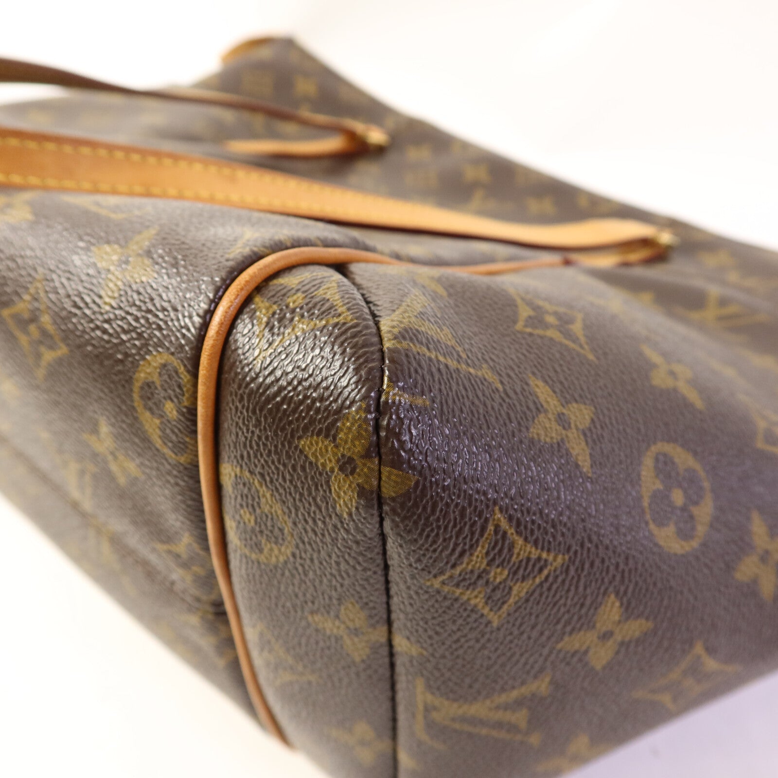 LOUIS VUITTON Monogram Totally MM金扣肩背袋棕色