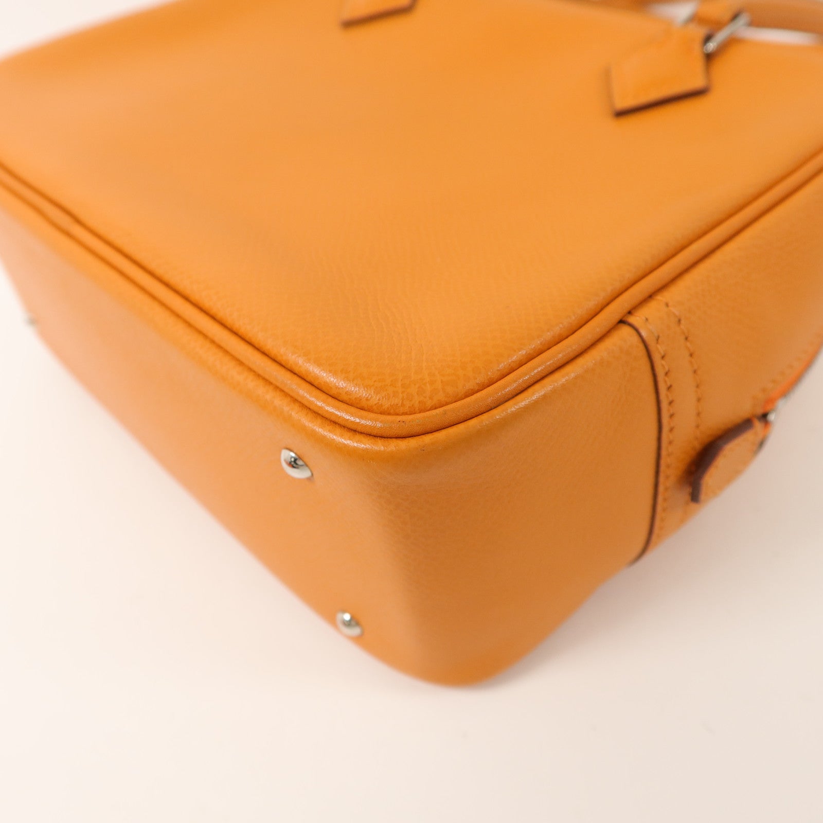 HERMES Epsom皮革Mini Plume手挽袋Orange