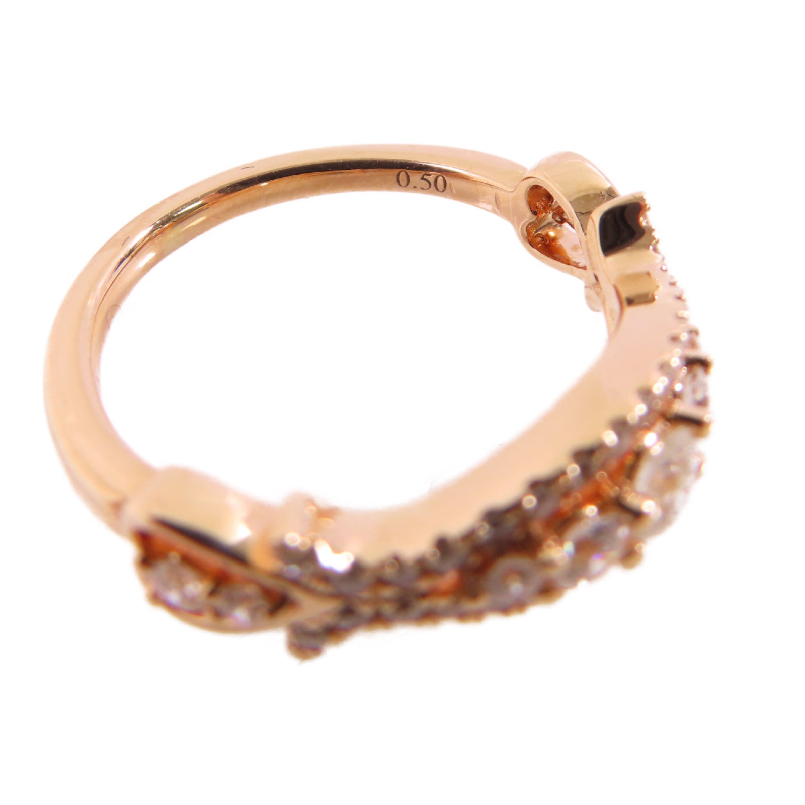 JEWELRY 18K玫瑰金/0.05ct鑽石Diamond Ring戒指US#5.5