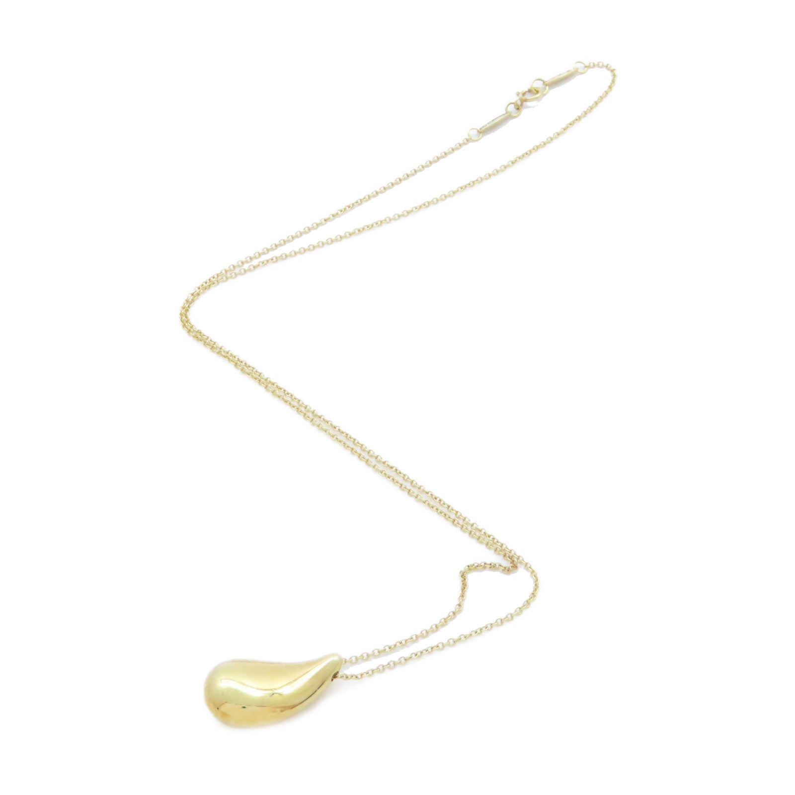 TIFFANY＆CO 18K黃金Teardrop Necklace金扣項鏈