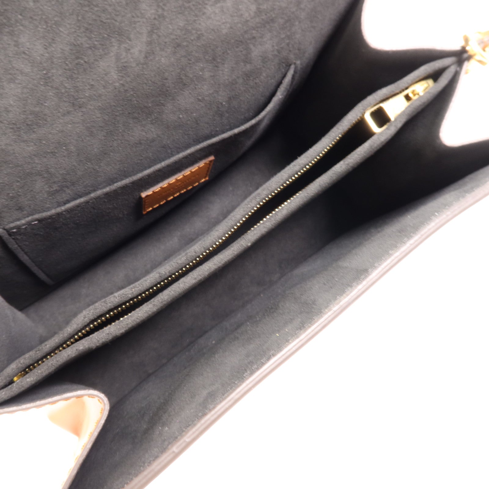 LOUIS VUITTON Monogram/Monogram Reverse Dauphine MM金扣手挽肩背兩用袋棕色