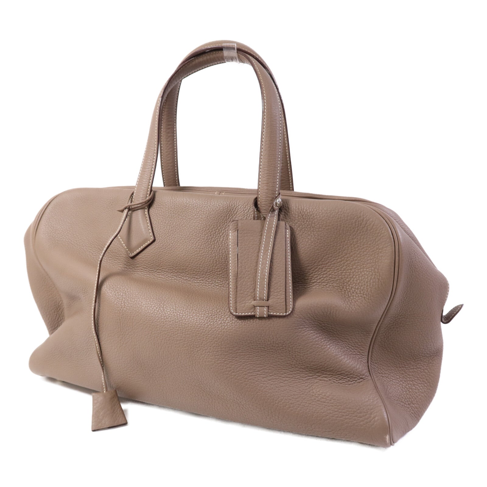 HERMES Clemence皮革Victoria 43銀扣肩背袋