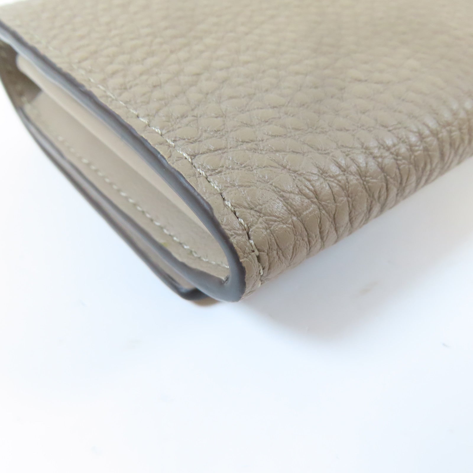 FENDI 牛皮皮革Long wallet銀扣錢包灰色