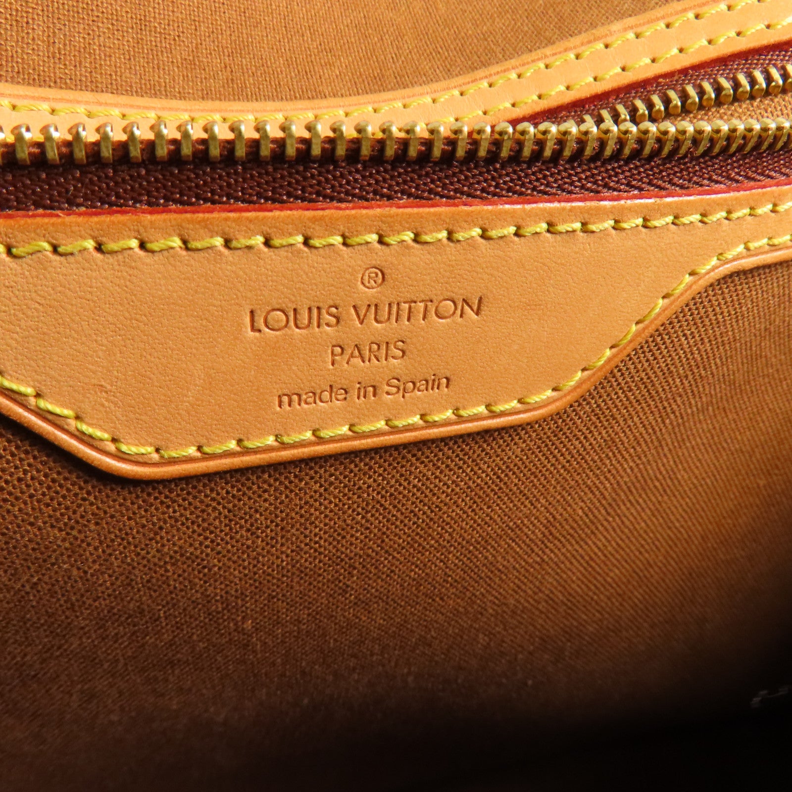LOUIS VUITTON Monogram Abbesses金扣肩背袋棕色