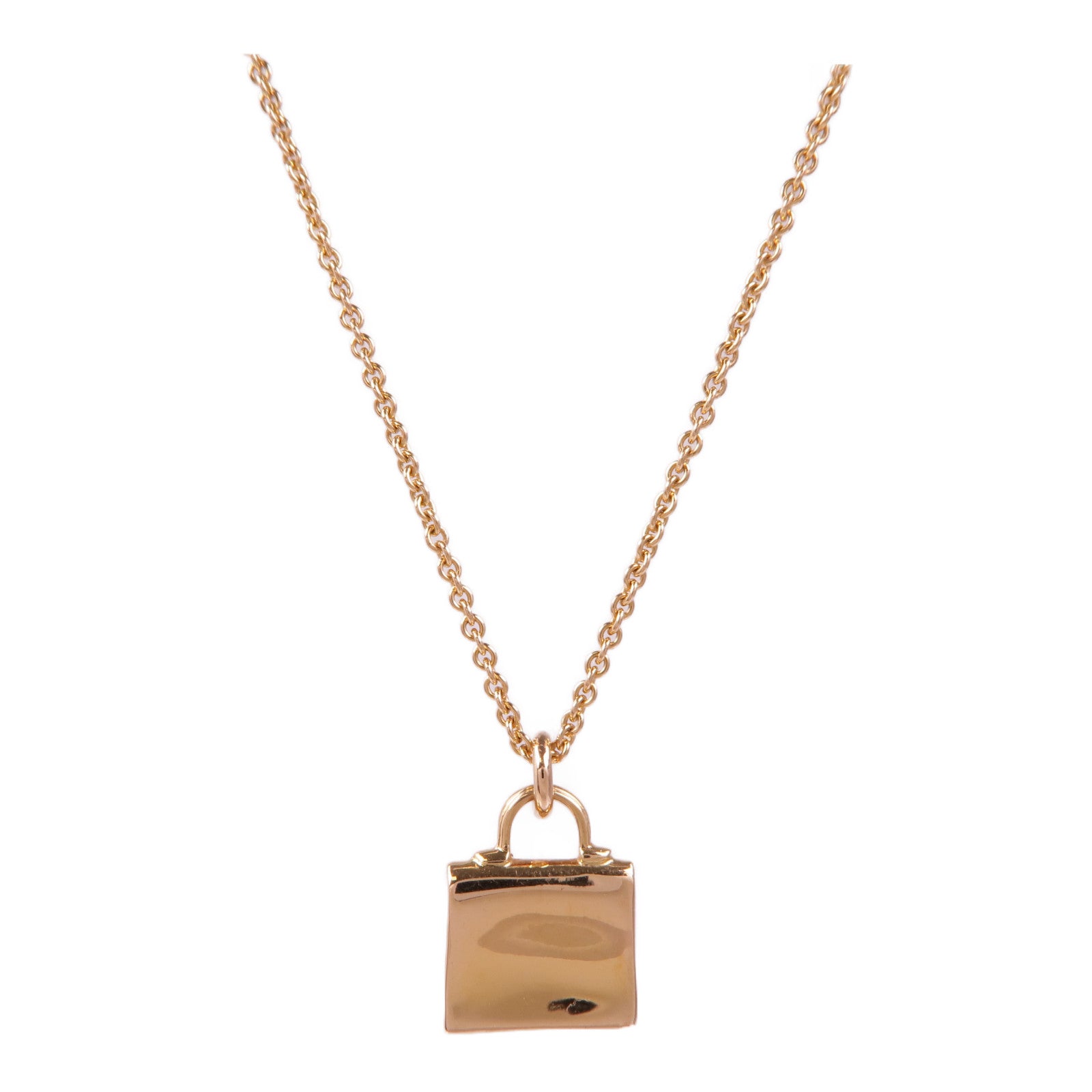 HERMES 【激減優惠】18K玫瑰金Amulettes Kelly Diamond Pendant鑽石項鍊